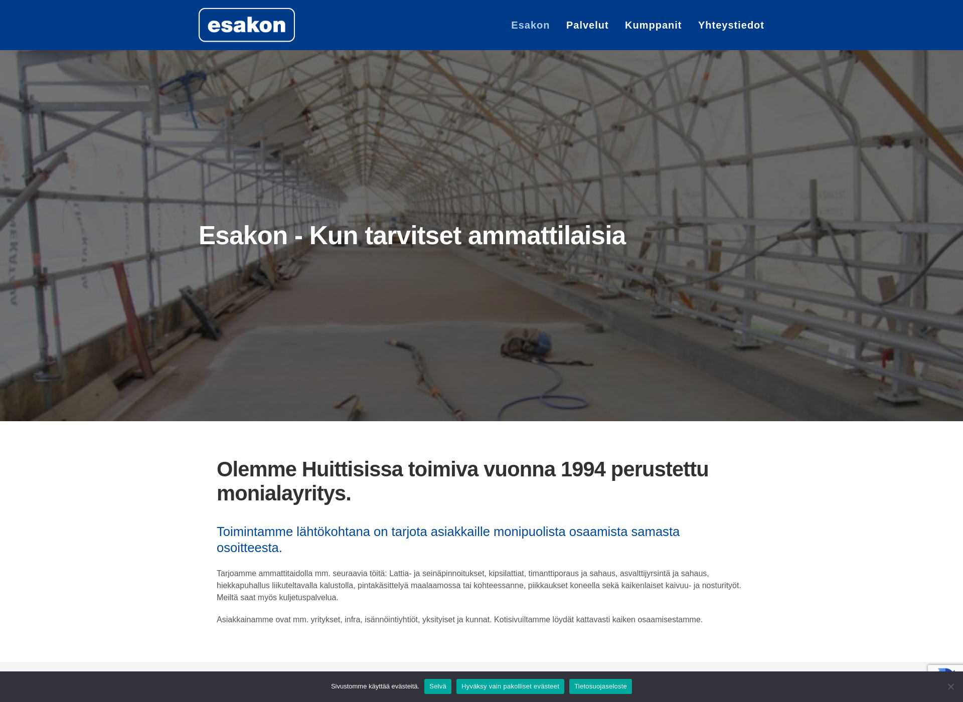 Screenshot for esakon.fi