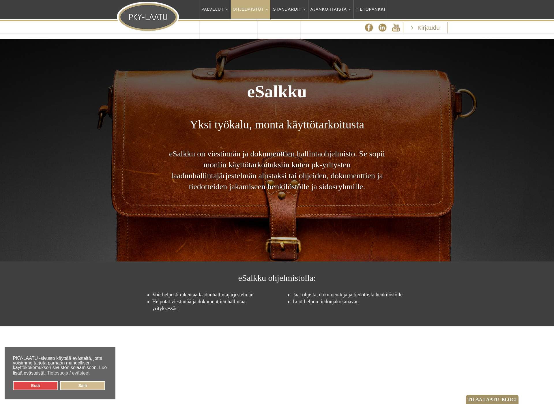 Screenshot for esalkku.fi