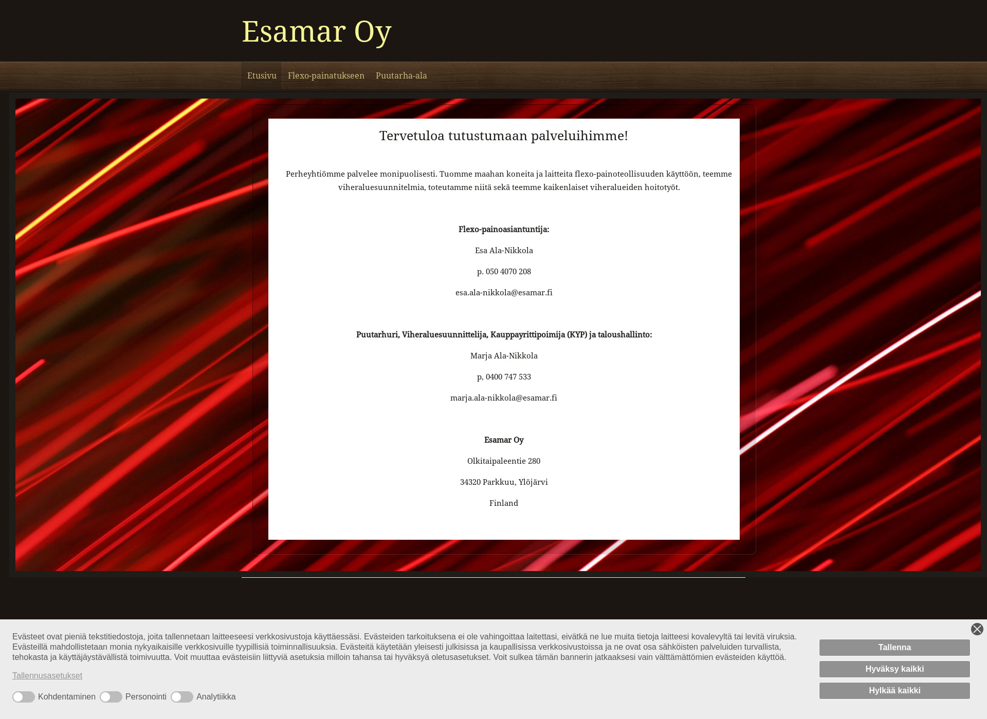 Screenshot for esamar.fi