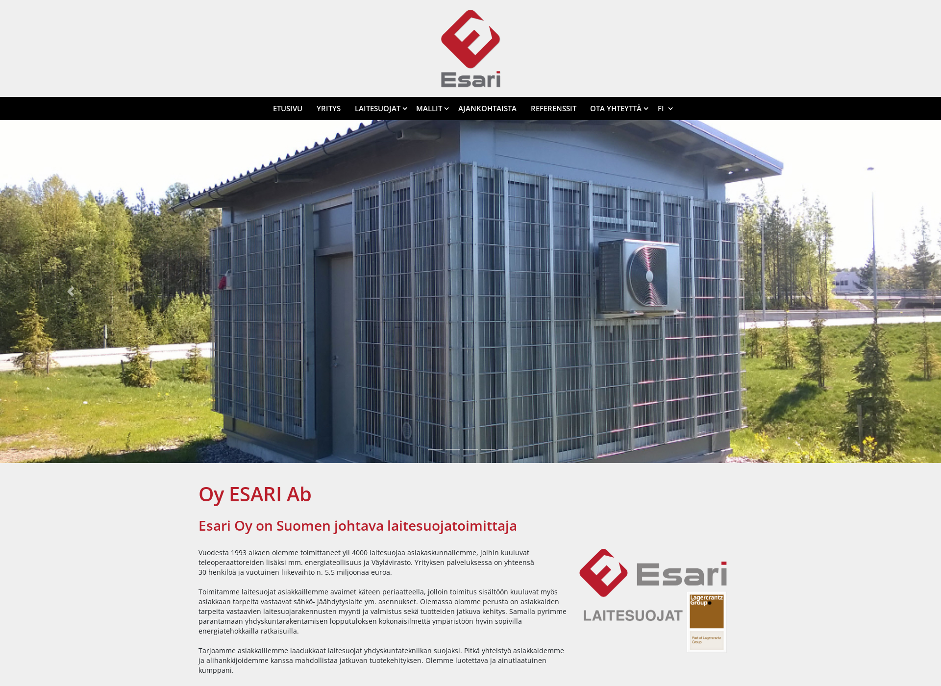 Screenshot for esari.fi