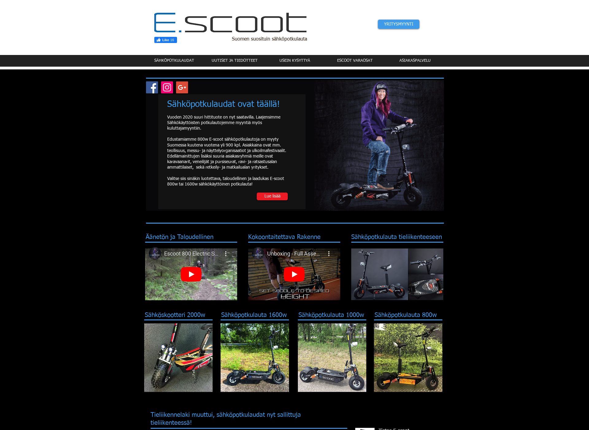 Screenshot for escoot.fi