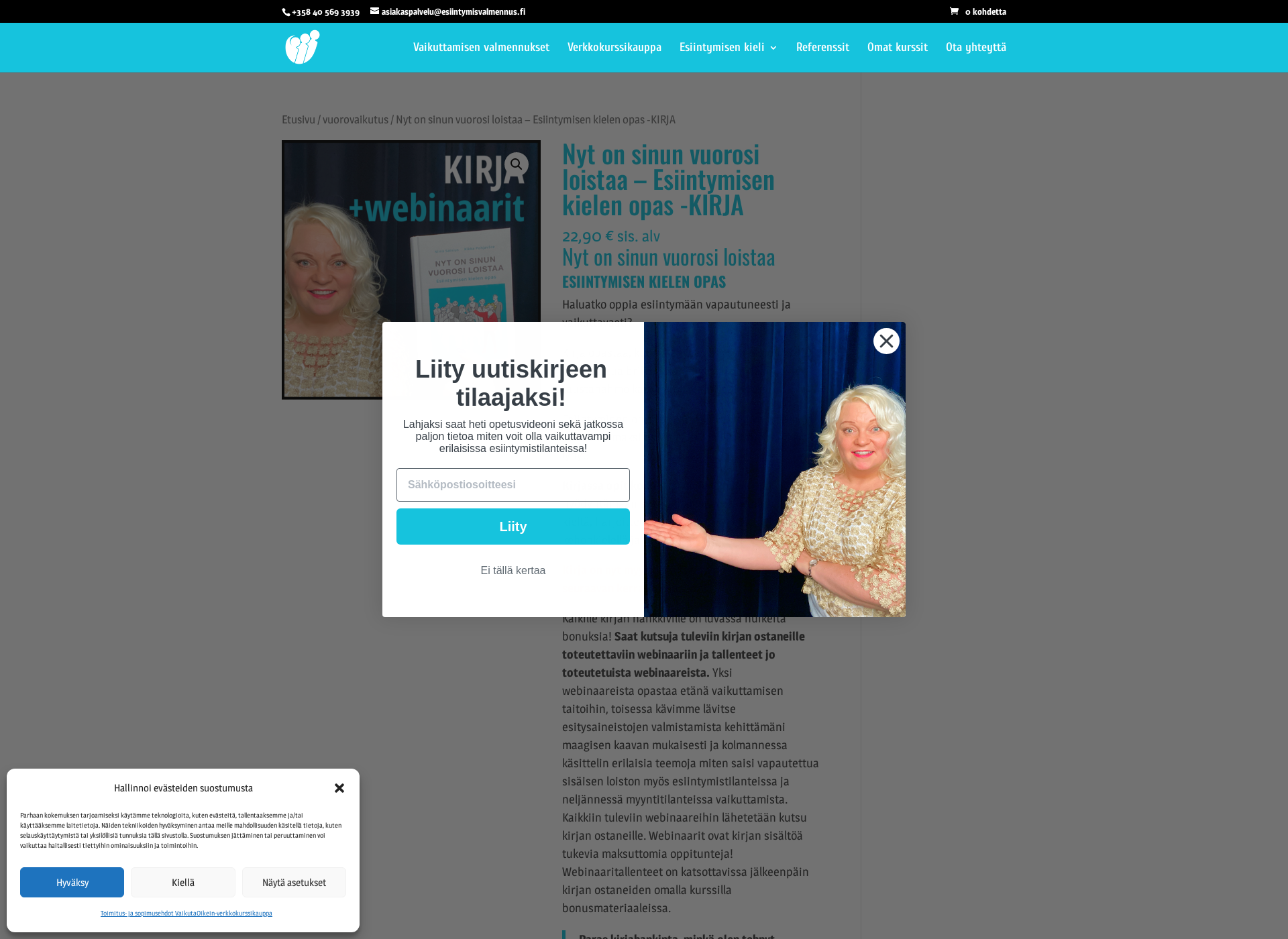 Screenshot for esiintymisenkielenopas.fi