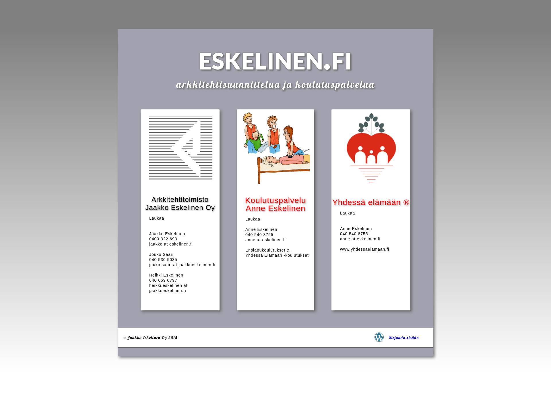 Screenshot for eskelinen.fi