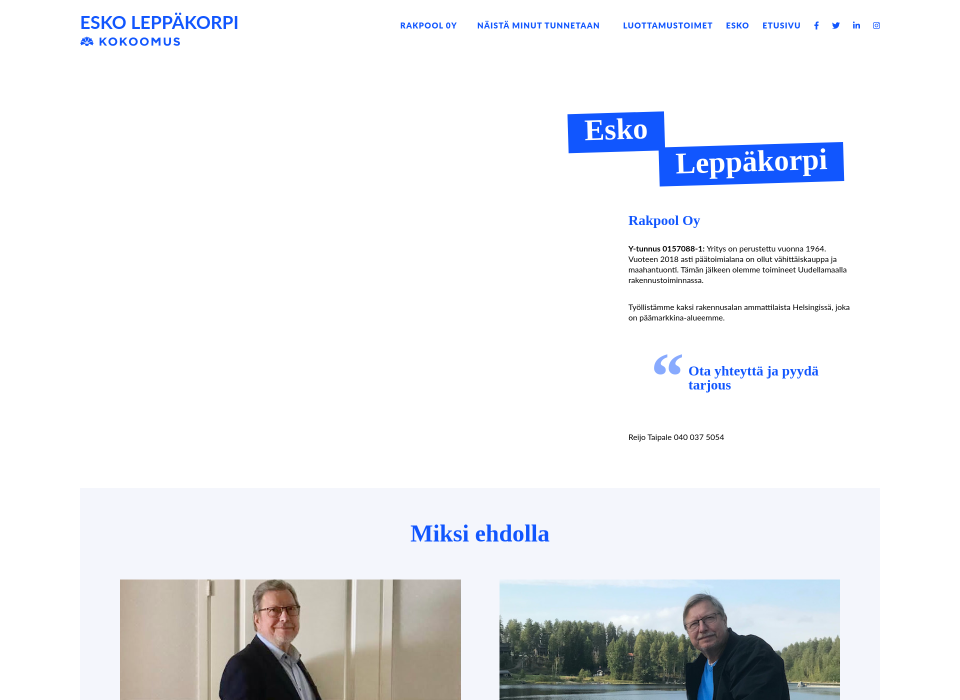 Screenshot for eskoleppakorpi.fi