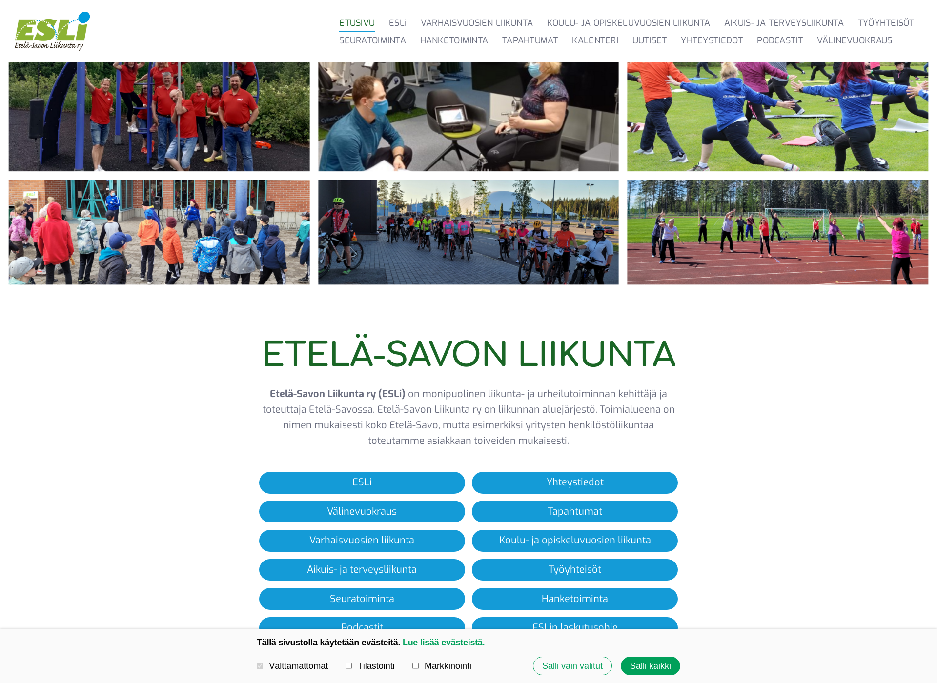 Screenshot for esliikunta.fi