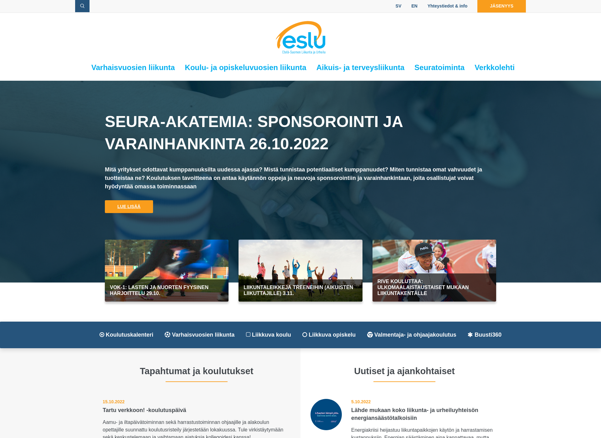 Screenshot for eslu.fi