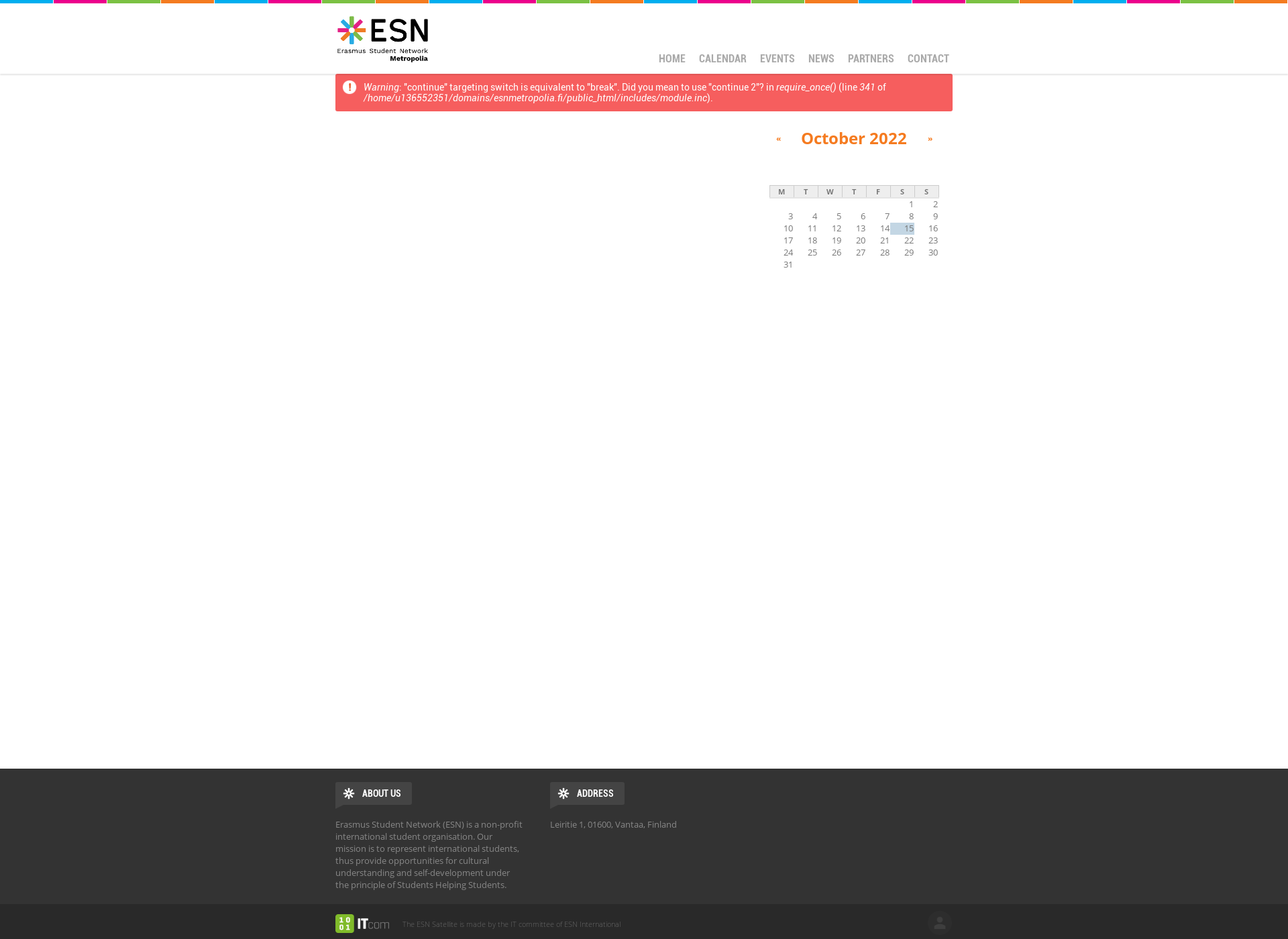 Screenshot for esnmetropolia.fi