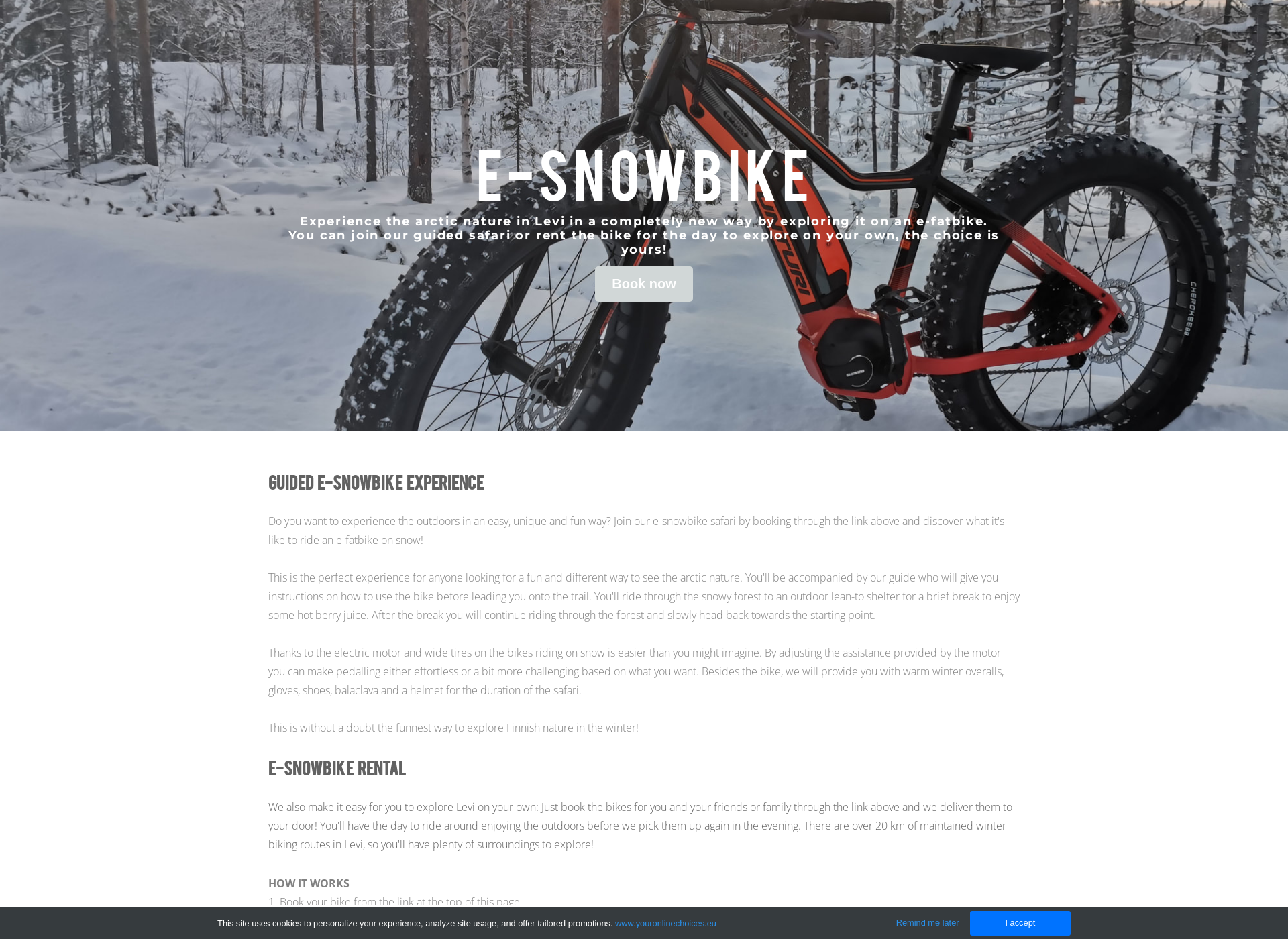 Screenshot for esnowbike.fi