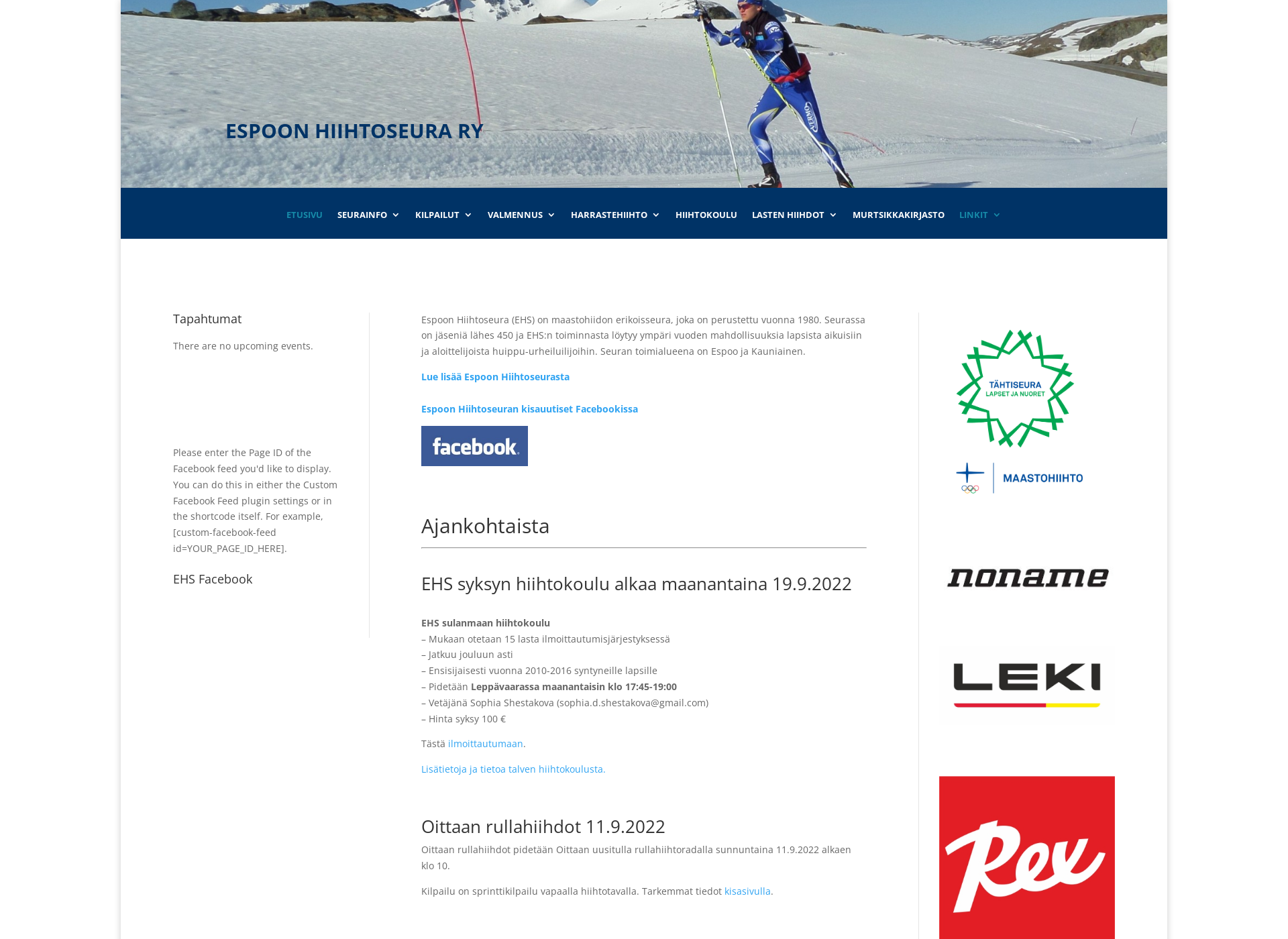 Screenshot for espoonhiihtoseura.fi