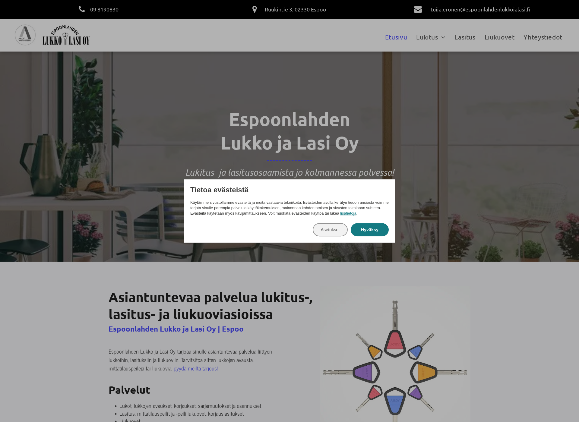 Screenshot for espoonlahdenlukkojalasi.fi
