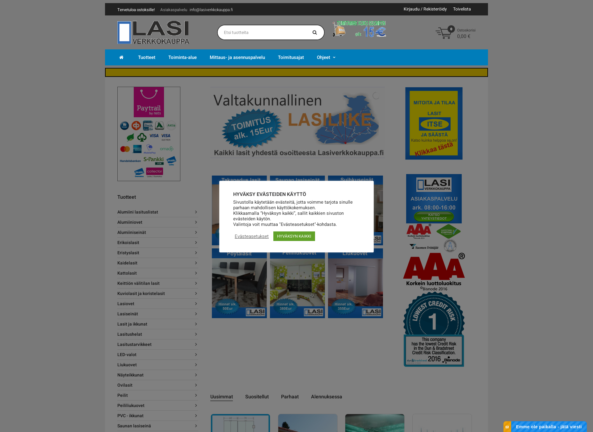 Screenshot for espoonlasi.fi