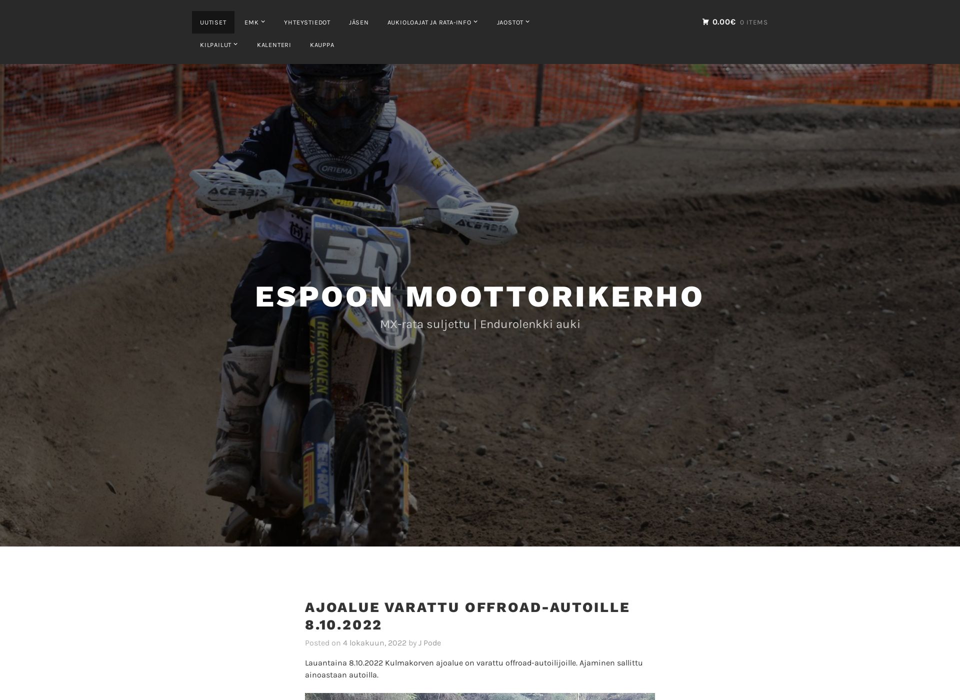 Screenshot for espoonmoottorikerho.fi