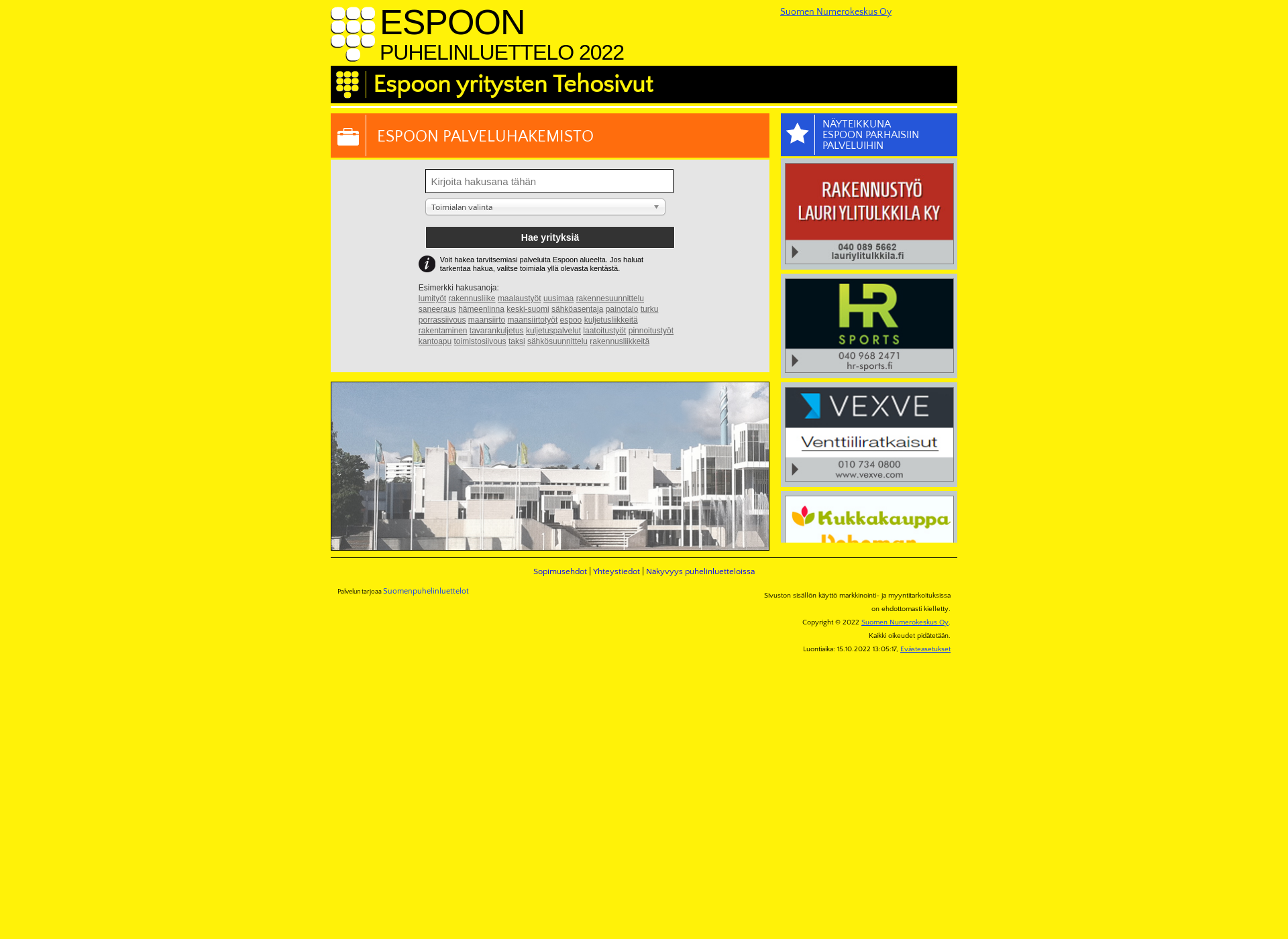 Screenshot for espoonpuhelinluettelo.fi