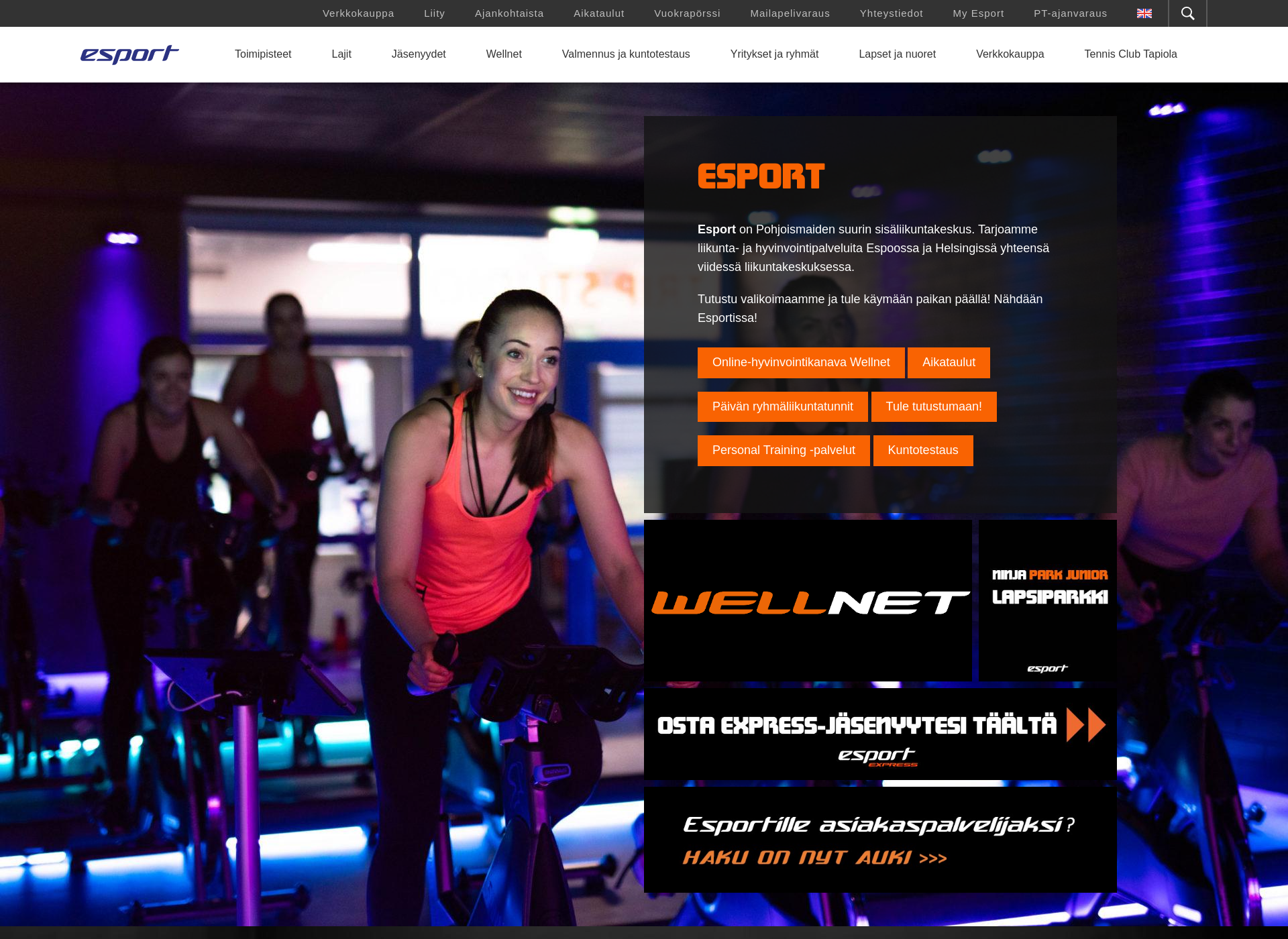 Screenshot for esportwellnet.fi