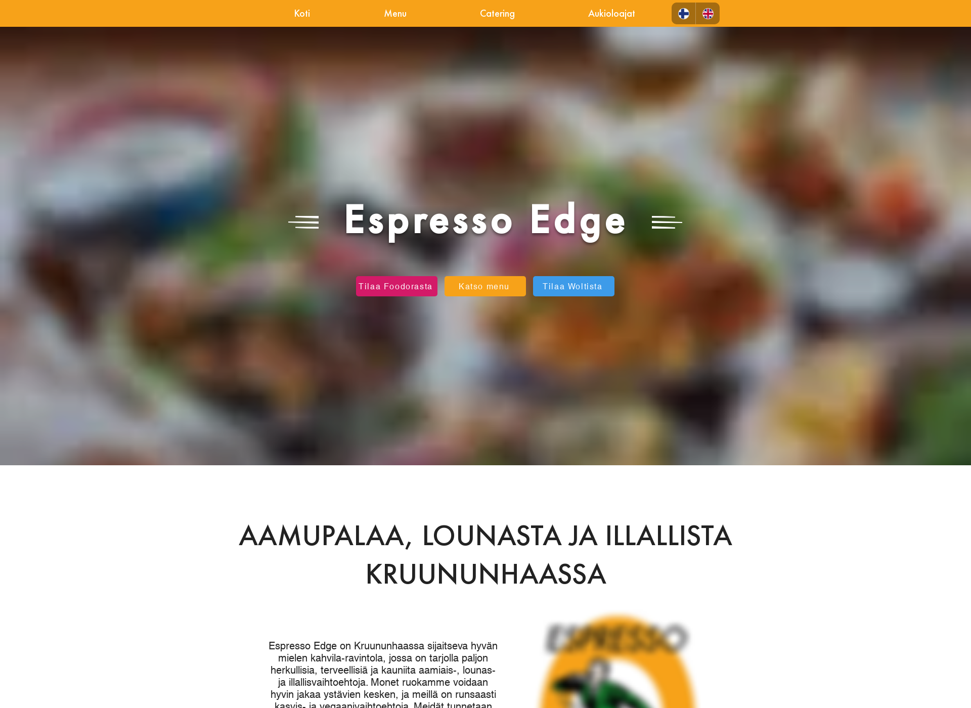 Skärmdump för espressoedge.fi