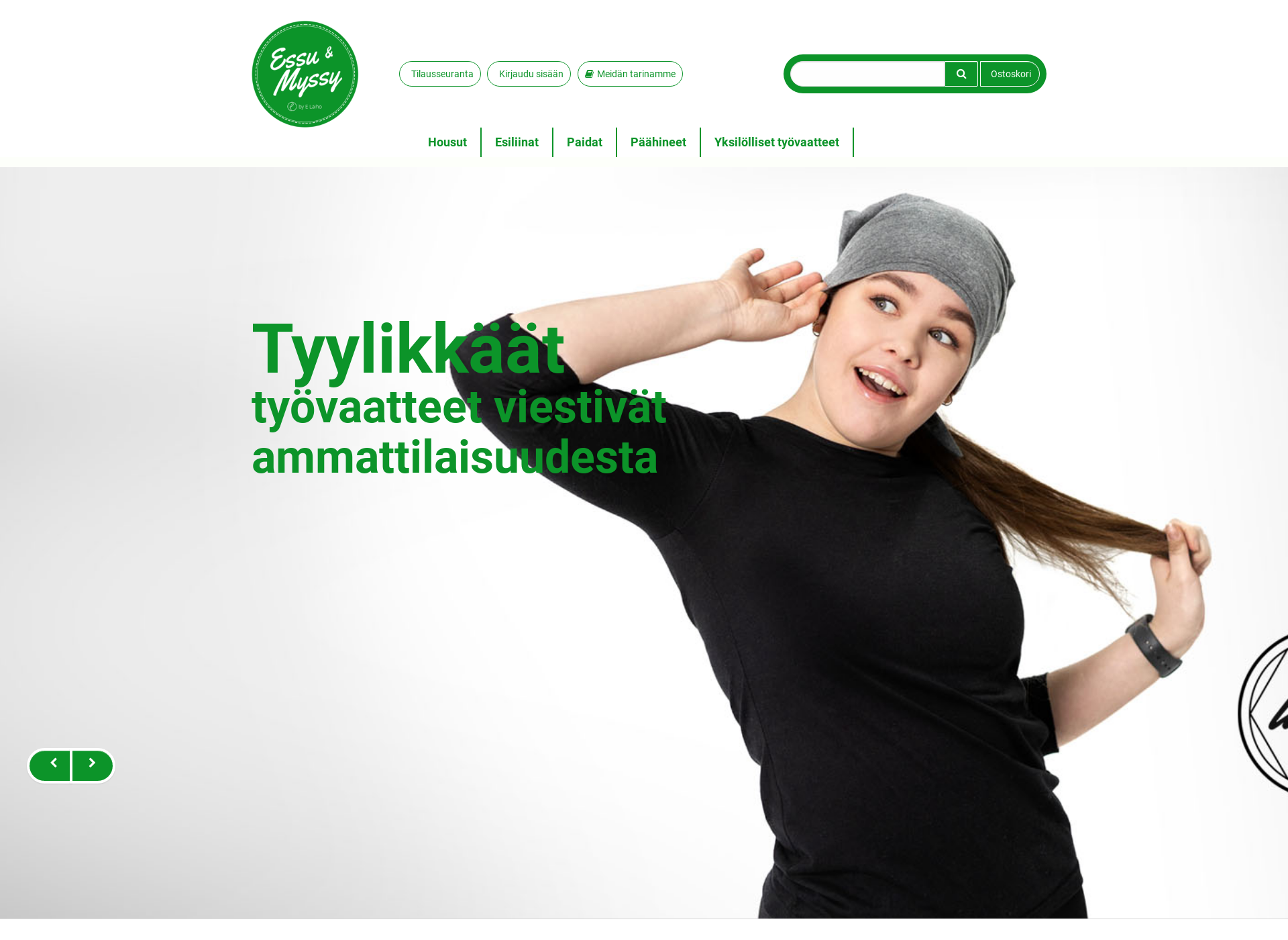 Skärmdump för essujamyssy.fi