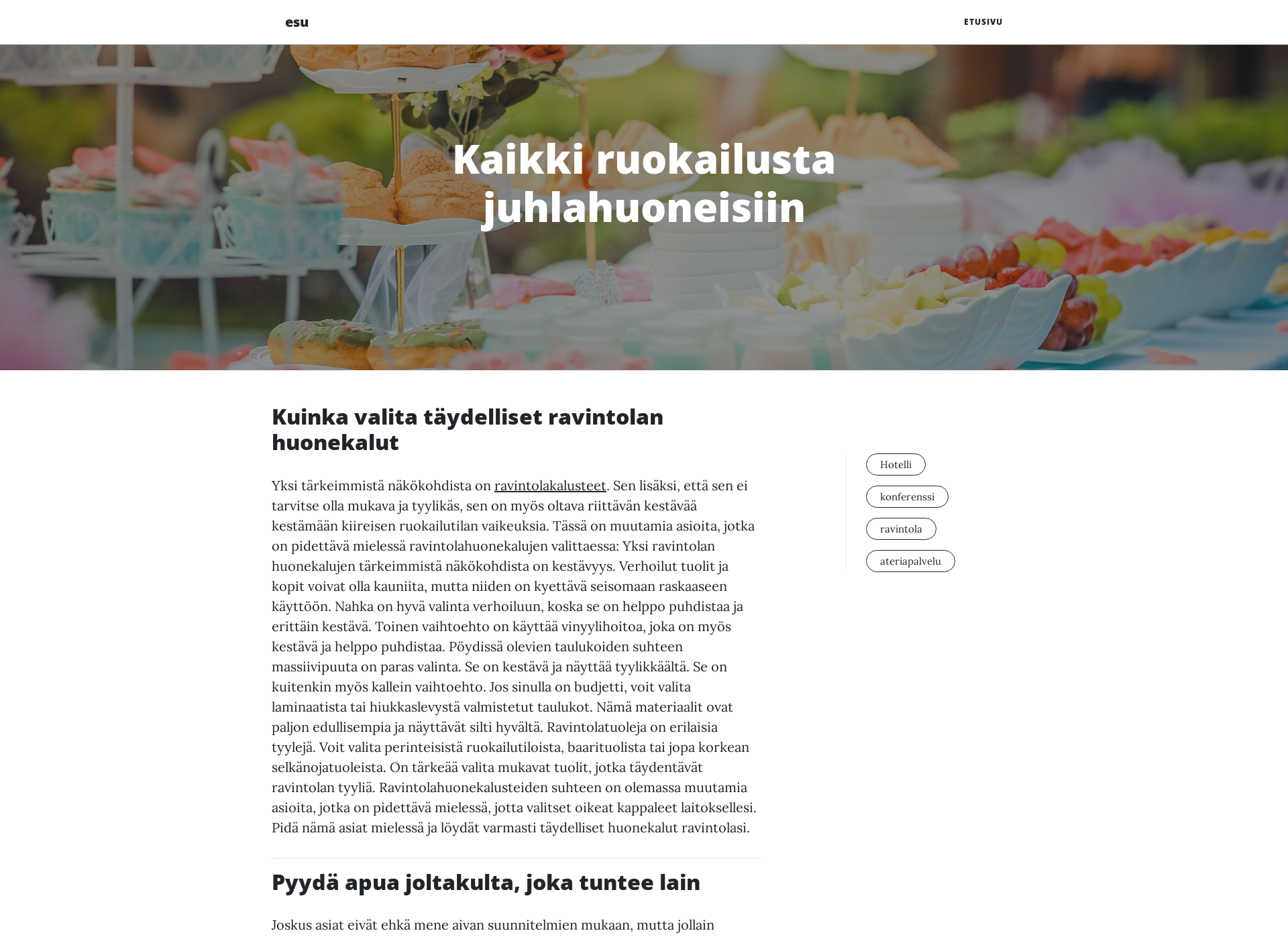Screenshot for esu.fi