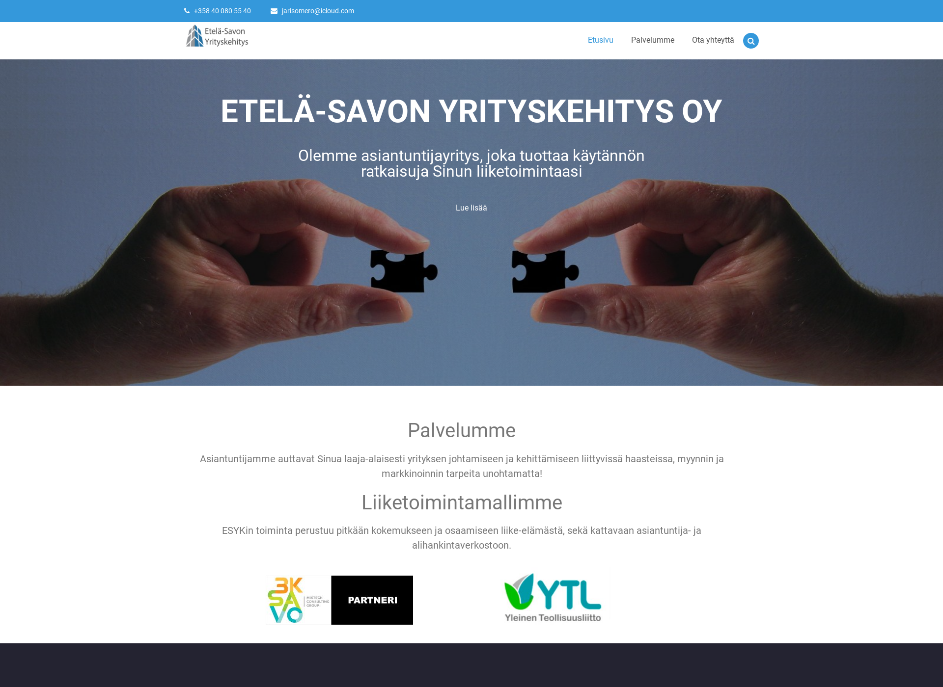 Skärmdump för esyk.fi