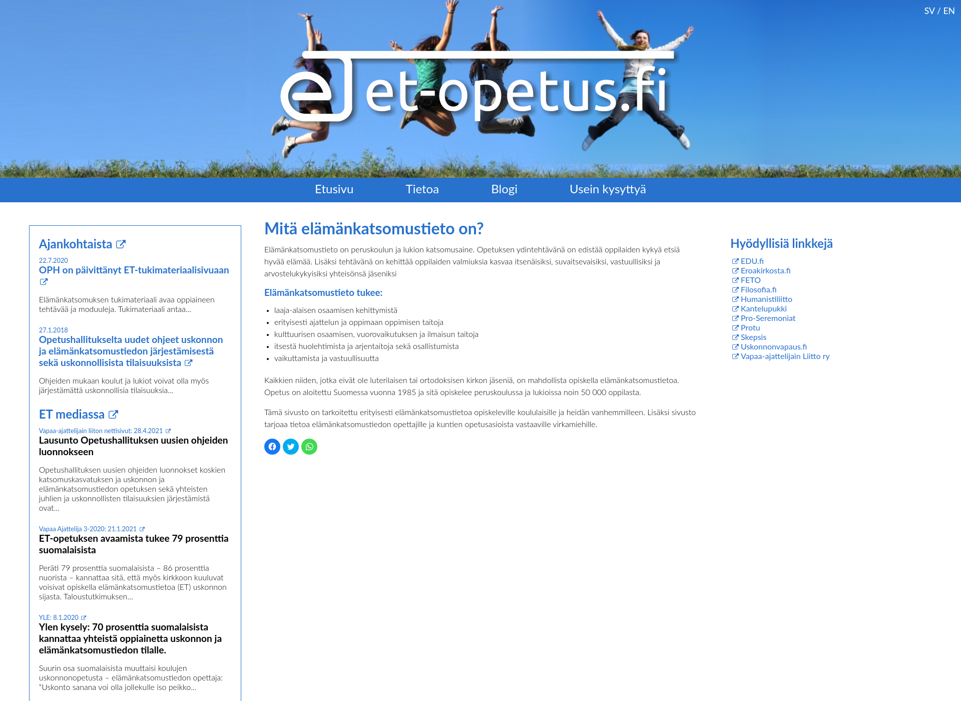 Screenshot for et-opetus.fi