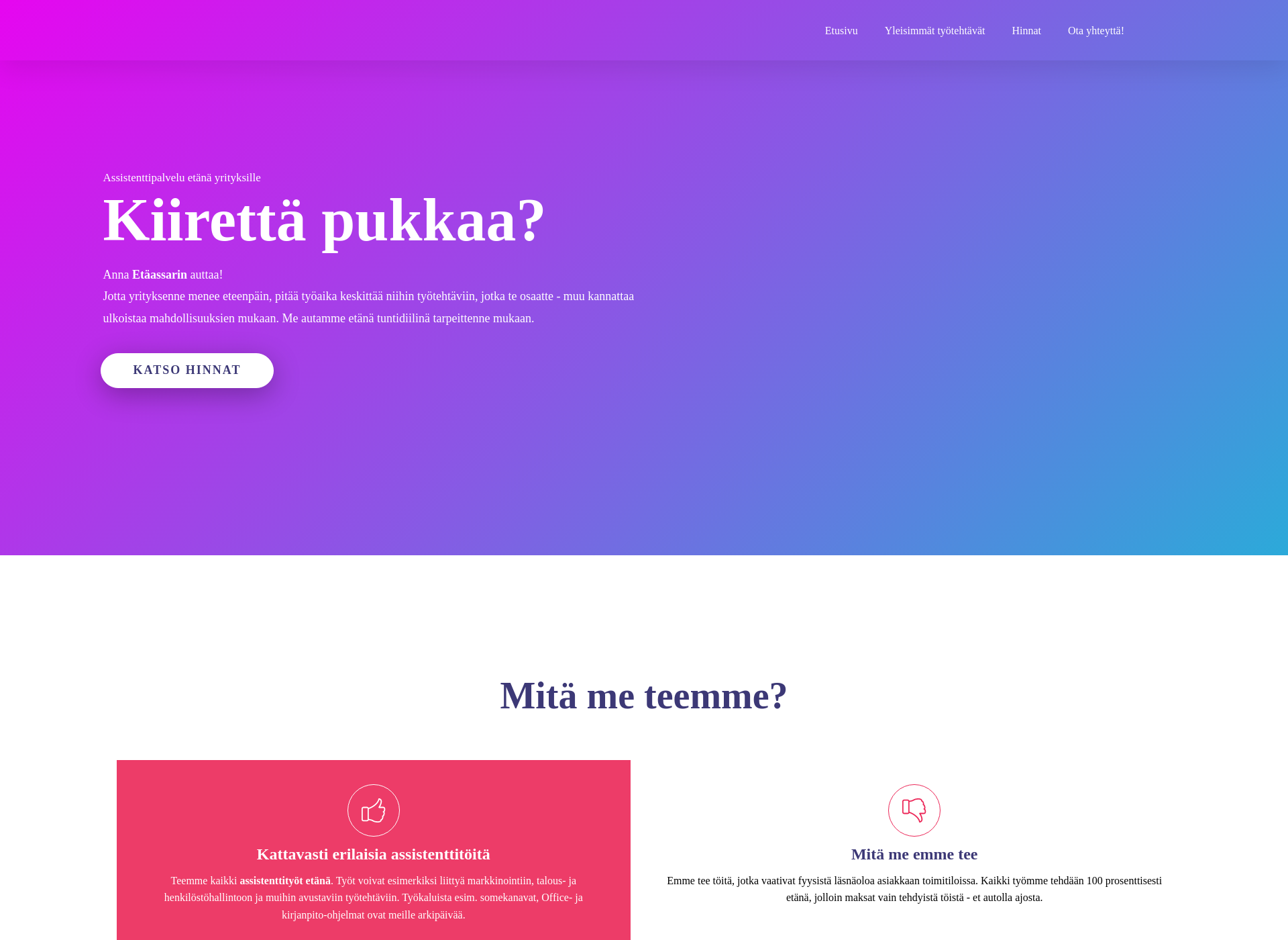 Screenshot for etaassari.fi