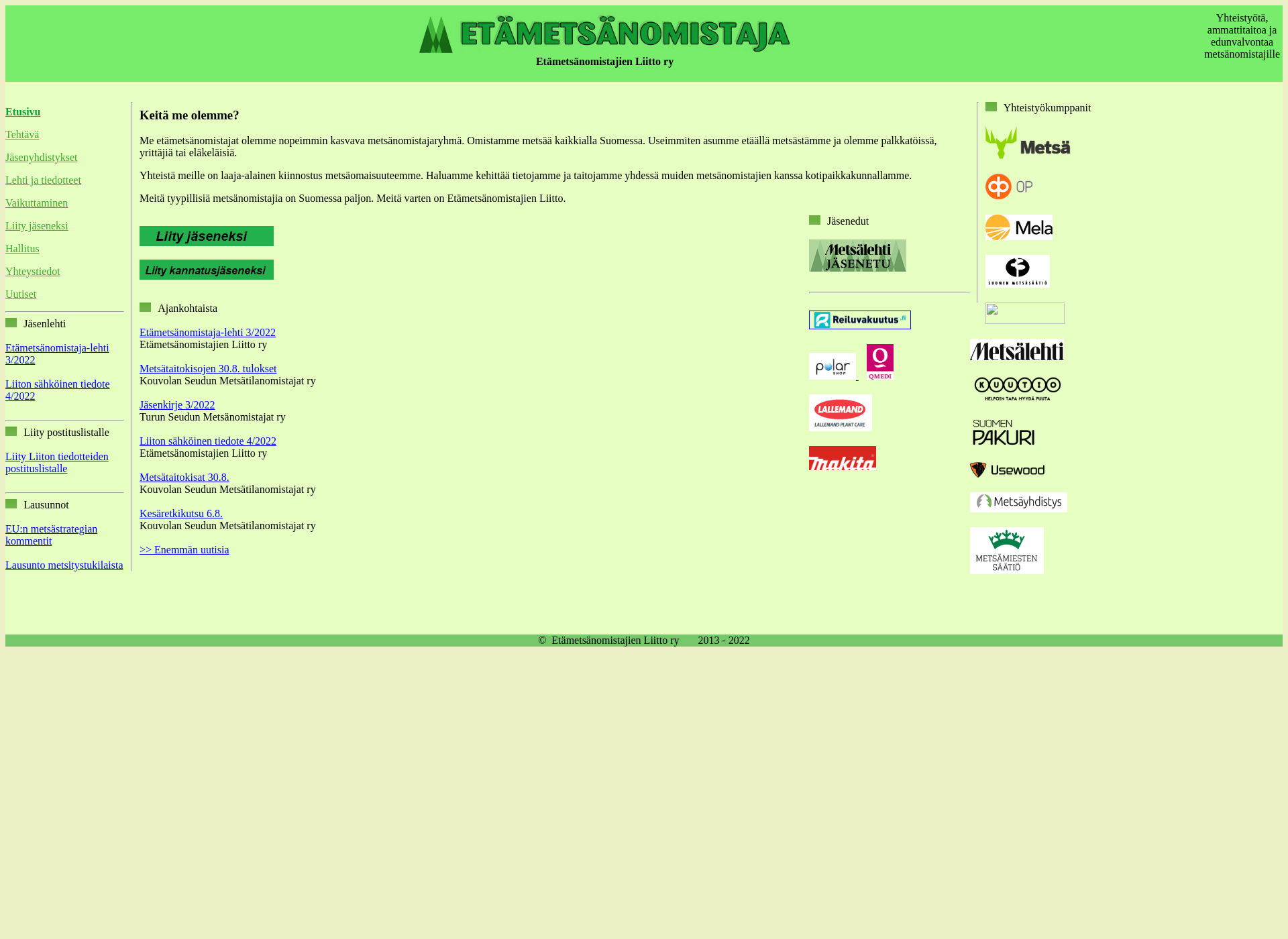 Screenshot for etamol.fi