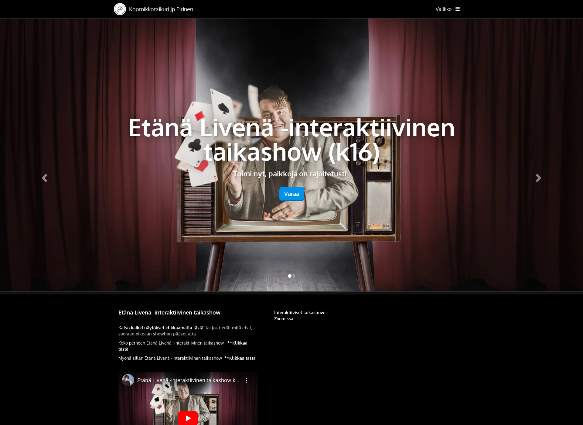 Skärmdump för etanalivena.fi