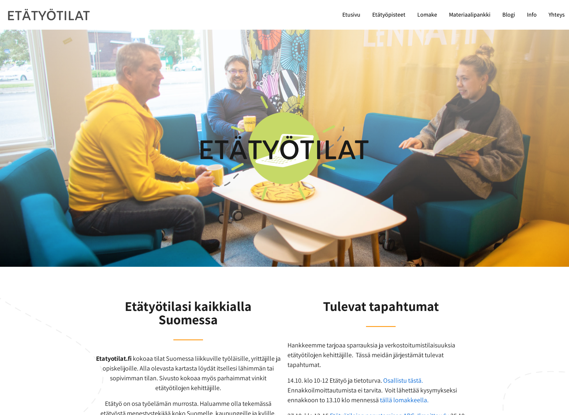 Skärmdump för etatyotilat.fi
