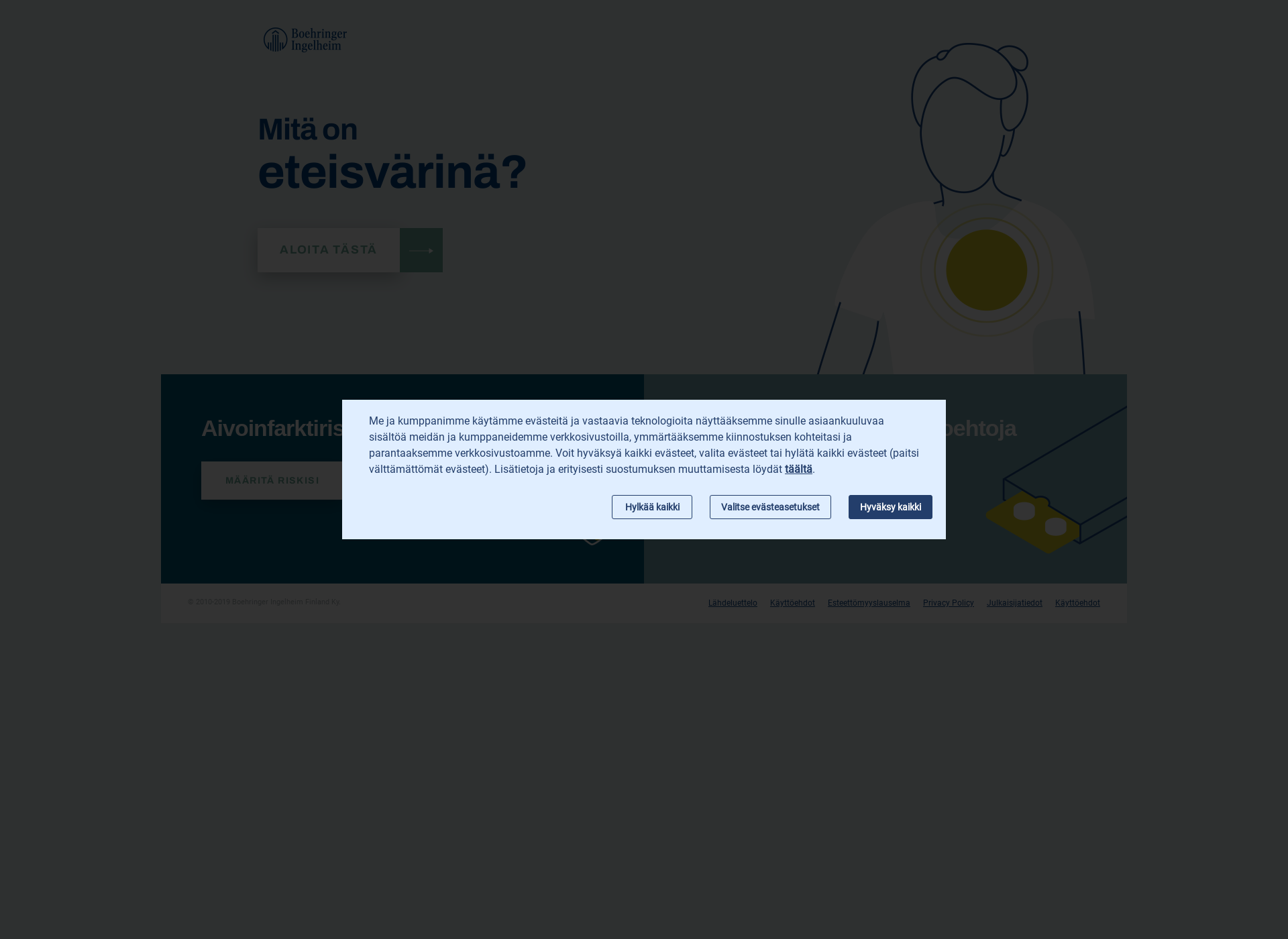 Screenshot for eteisvärinäluotsi.fi