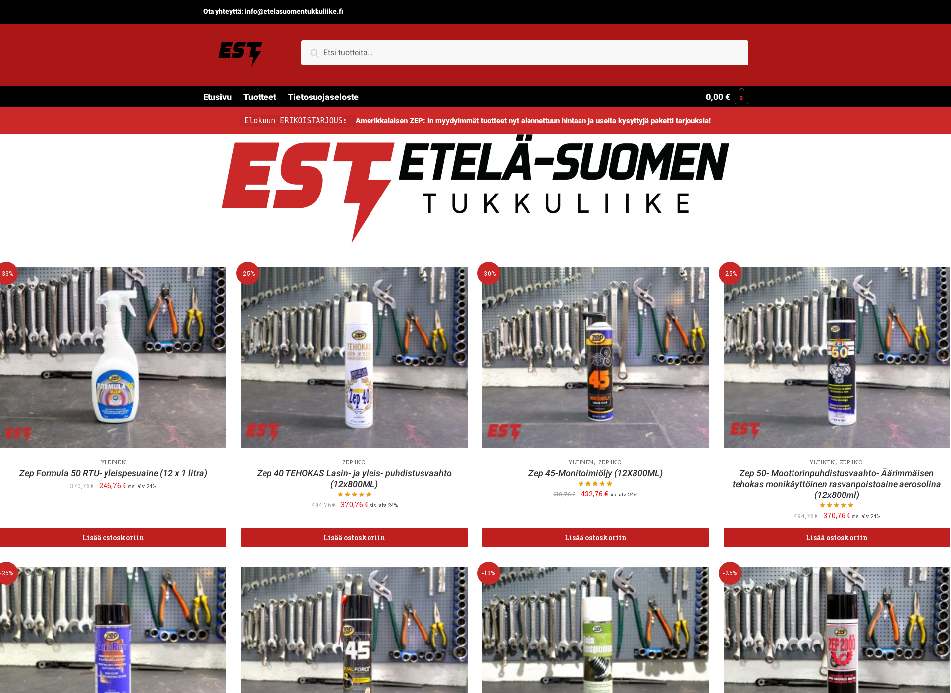 Screenshot for etelasuomentukkuliike.fi