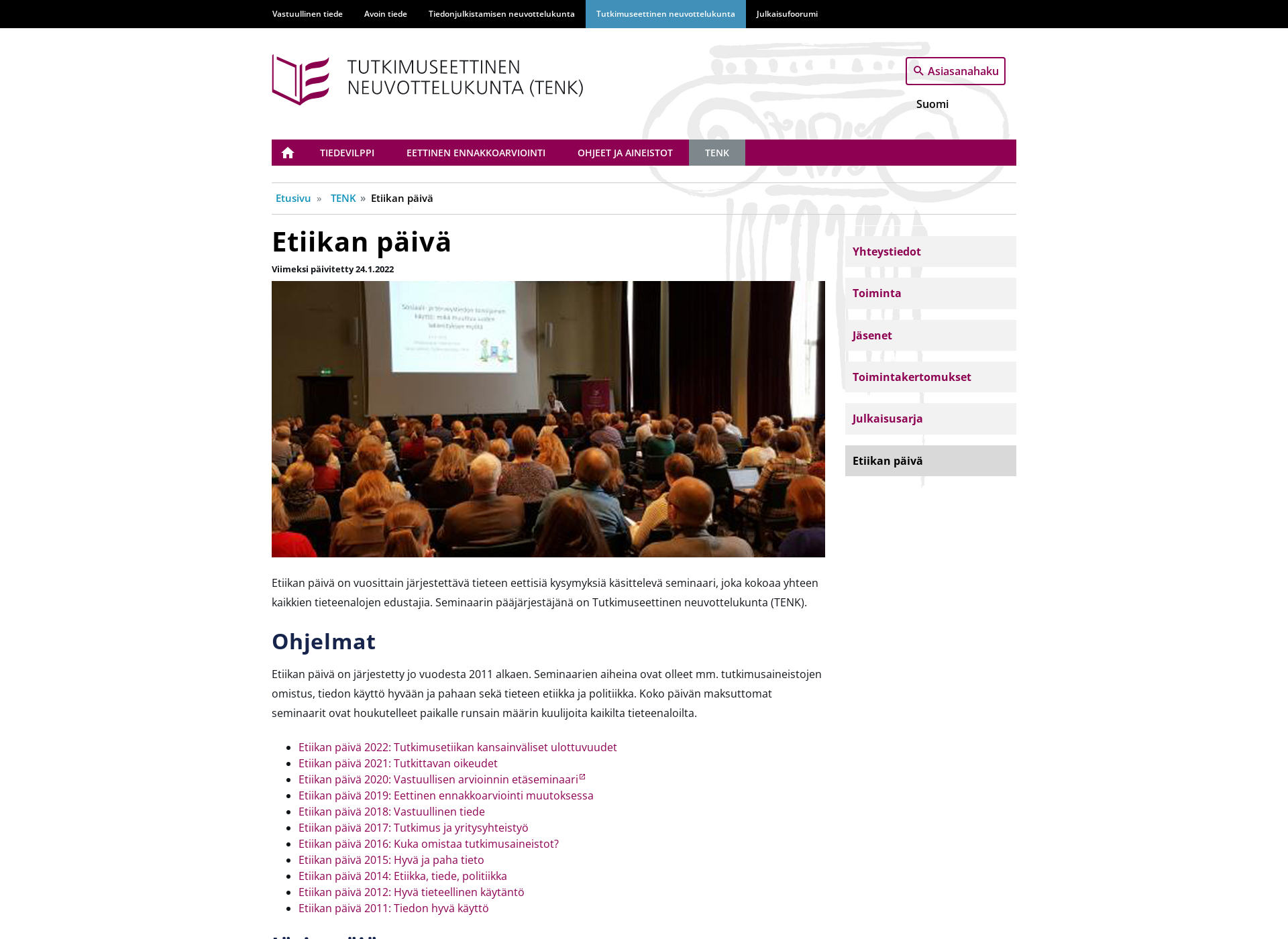Screenshot for etiikanpaivat.fi