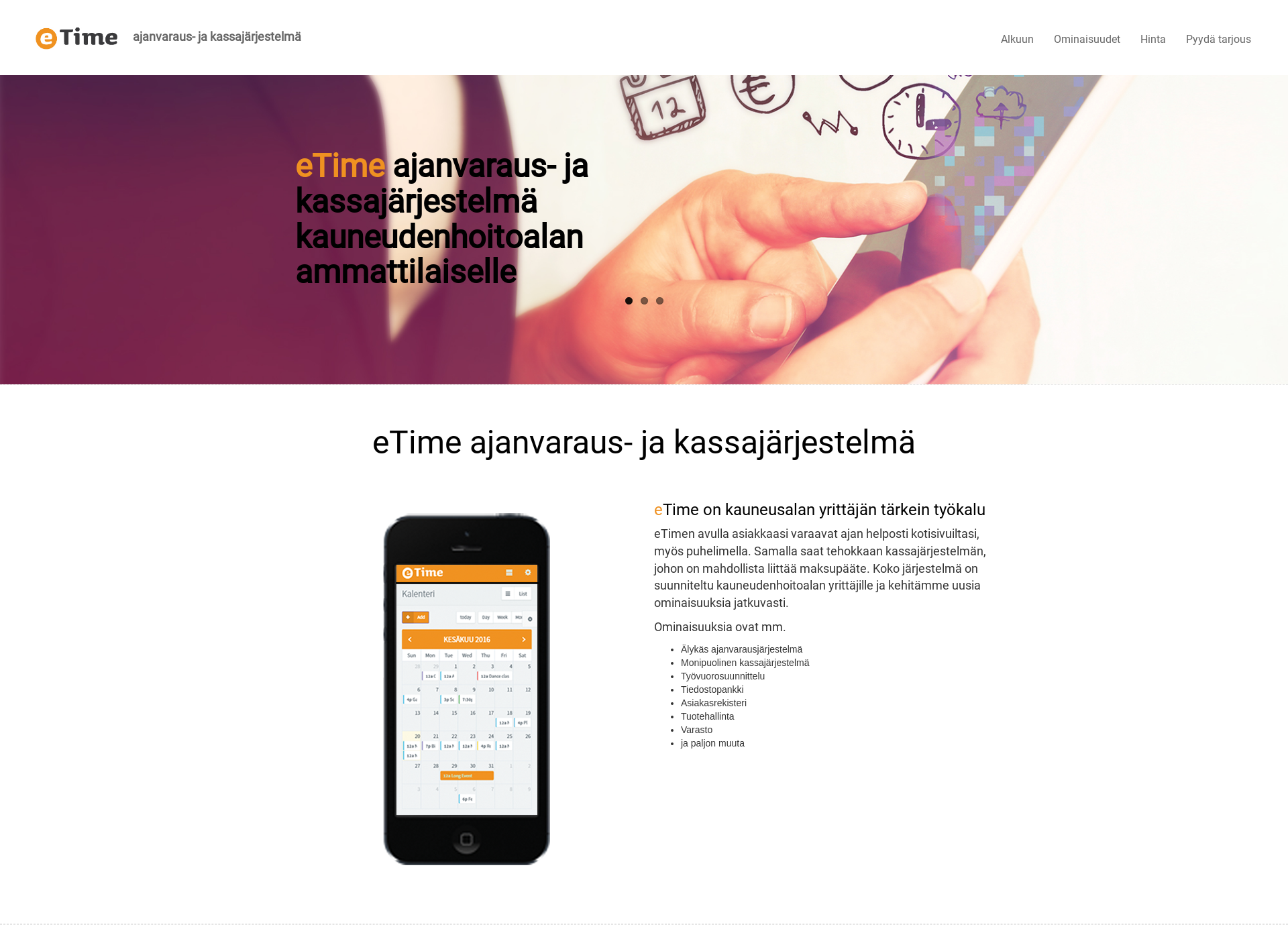 Screenshot for etime.fi