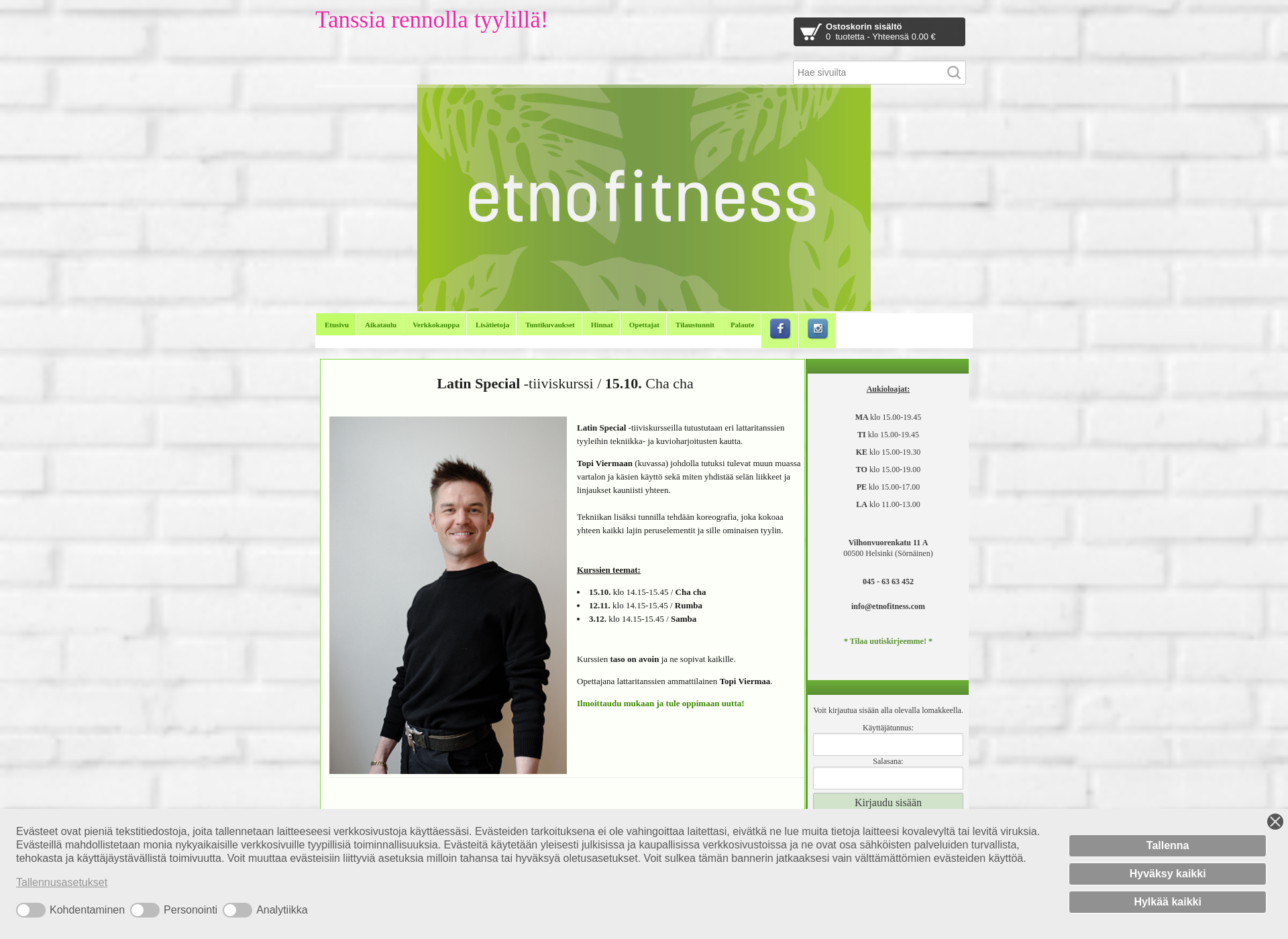 Screenshot for etnofitness.com