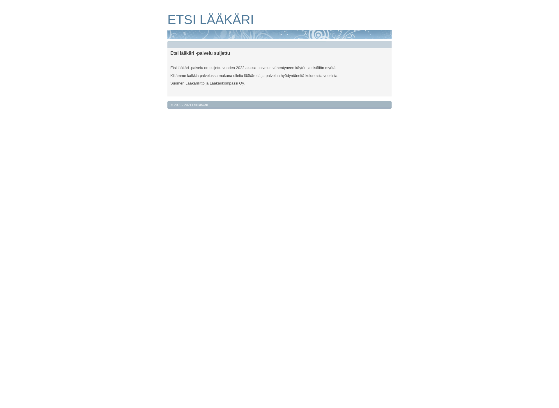 Screenshot for etsilaakari.fi