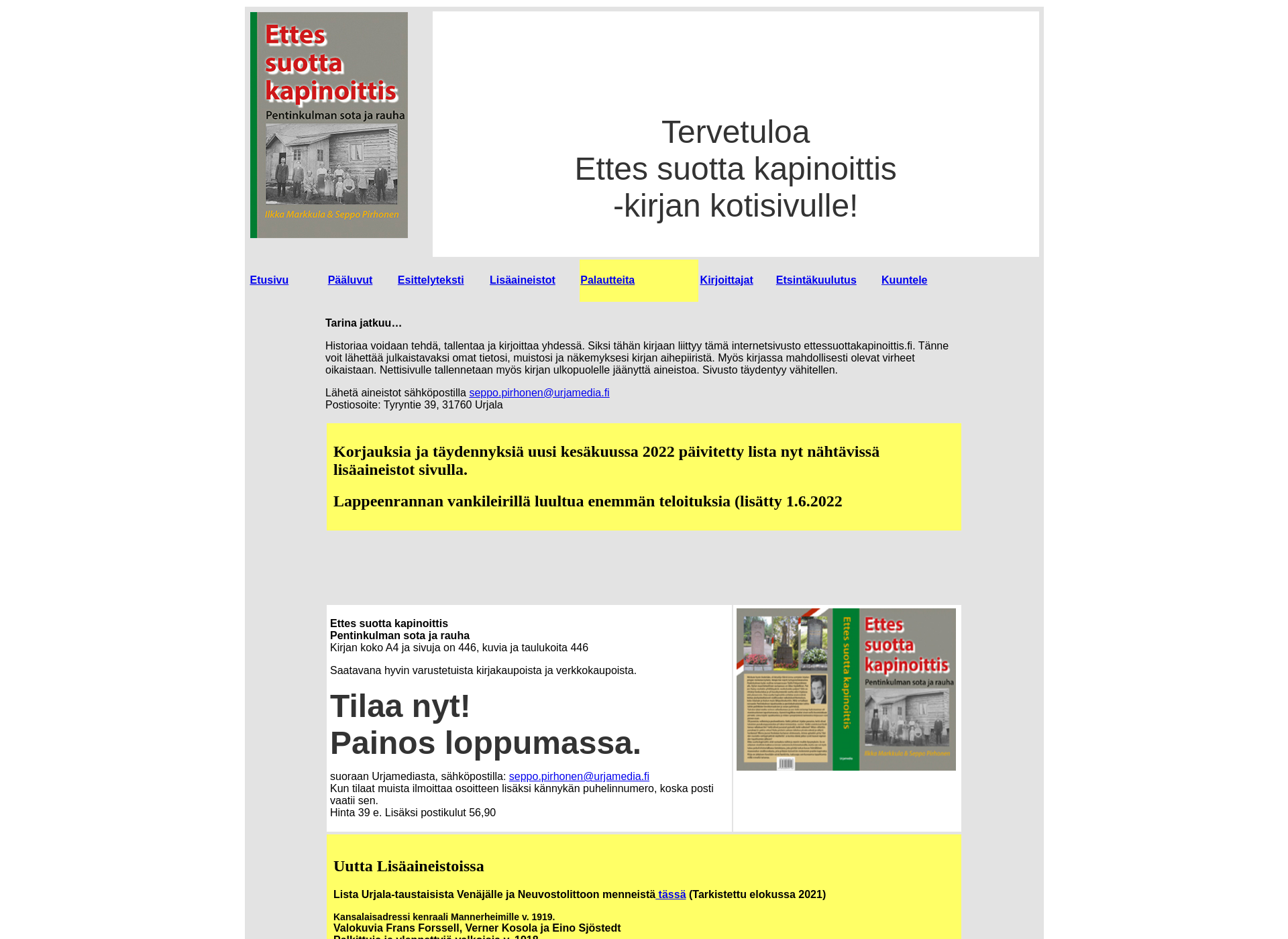 Skärmdump för ettessuottakapinoittis.fi