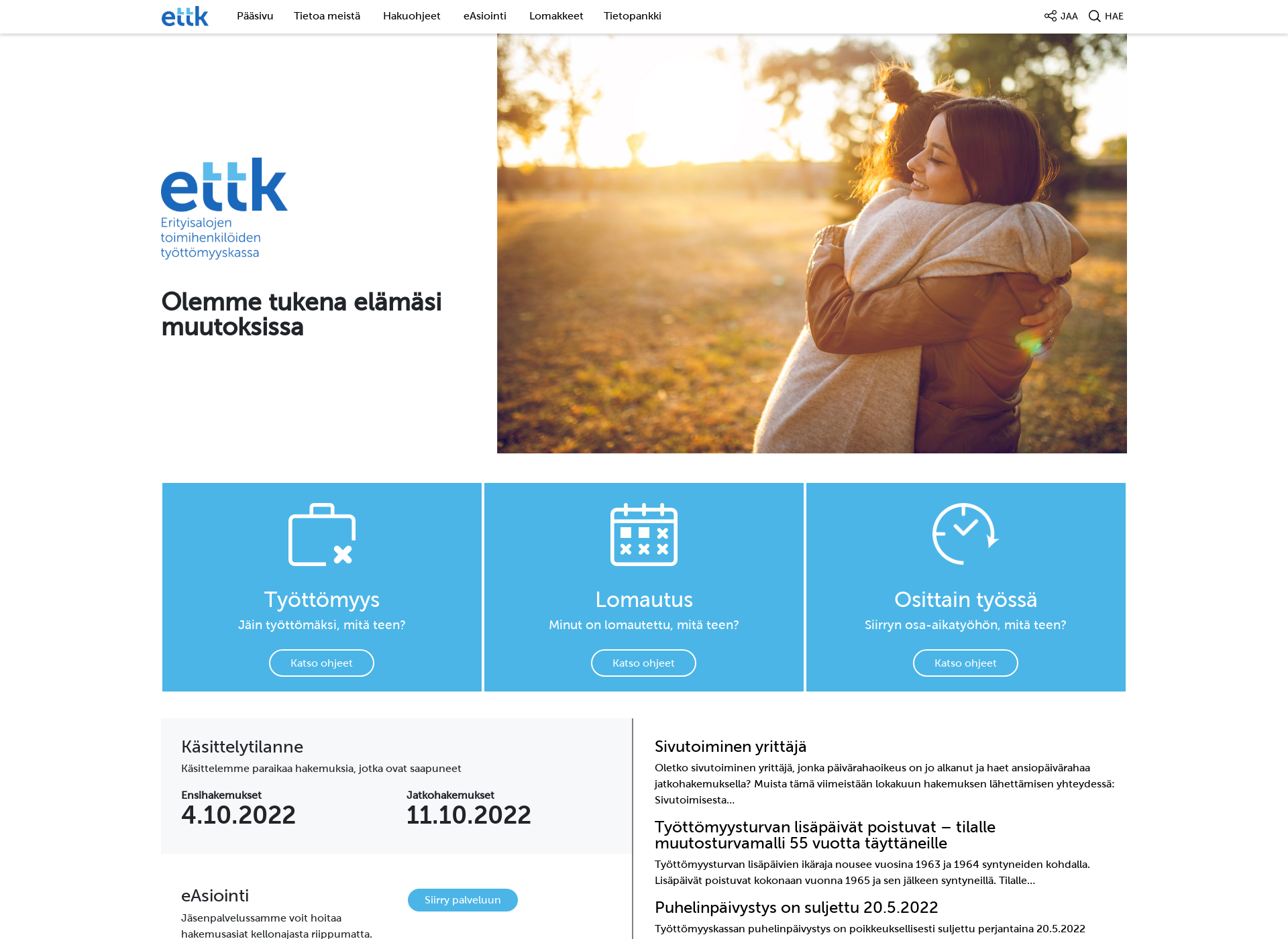 Screenshot for ettk.fi