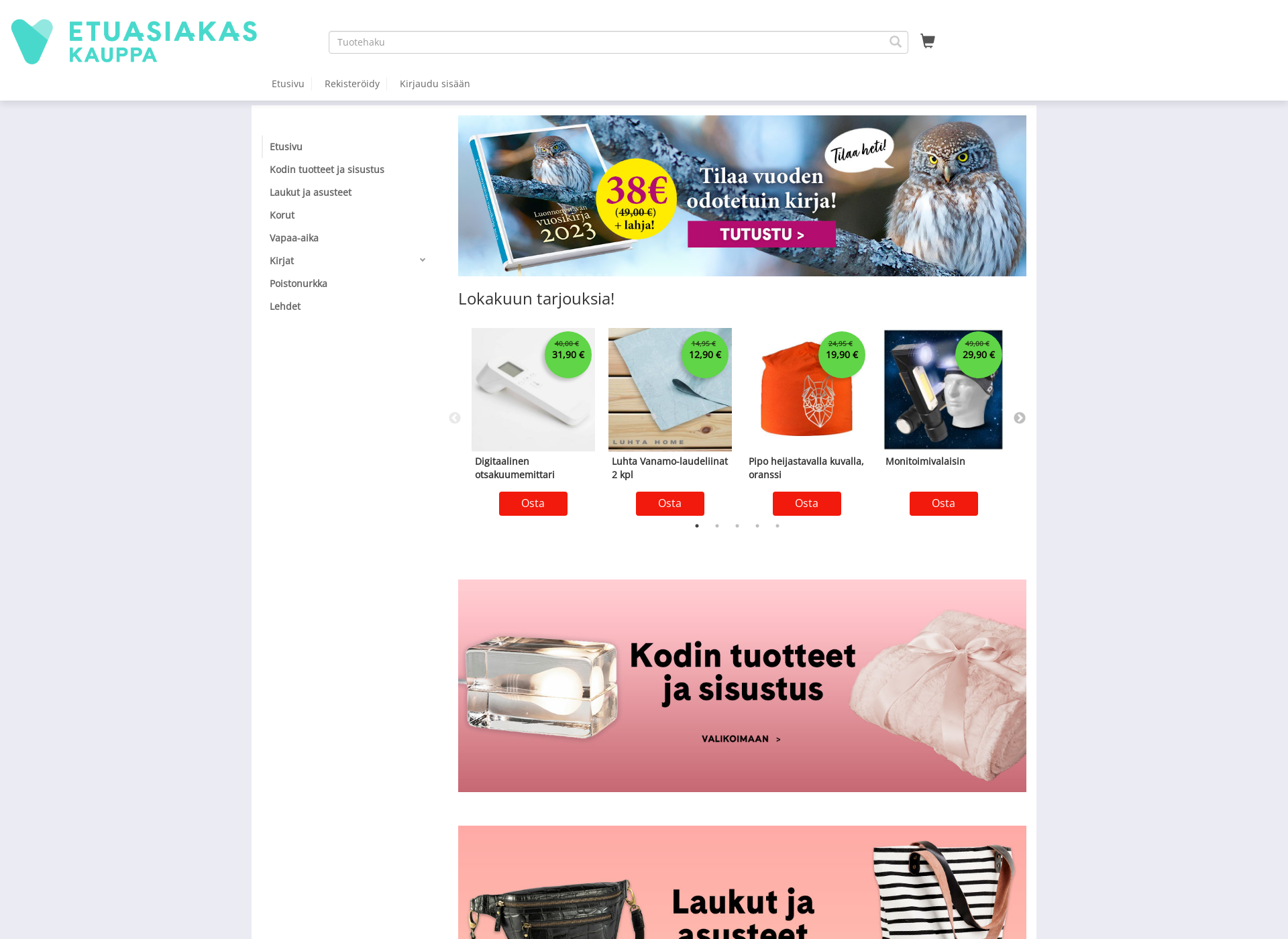 Skärmdump för etuasiakaskauppa.fi