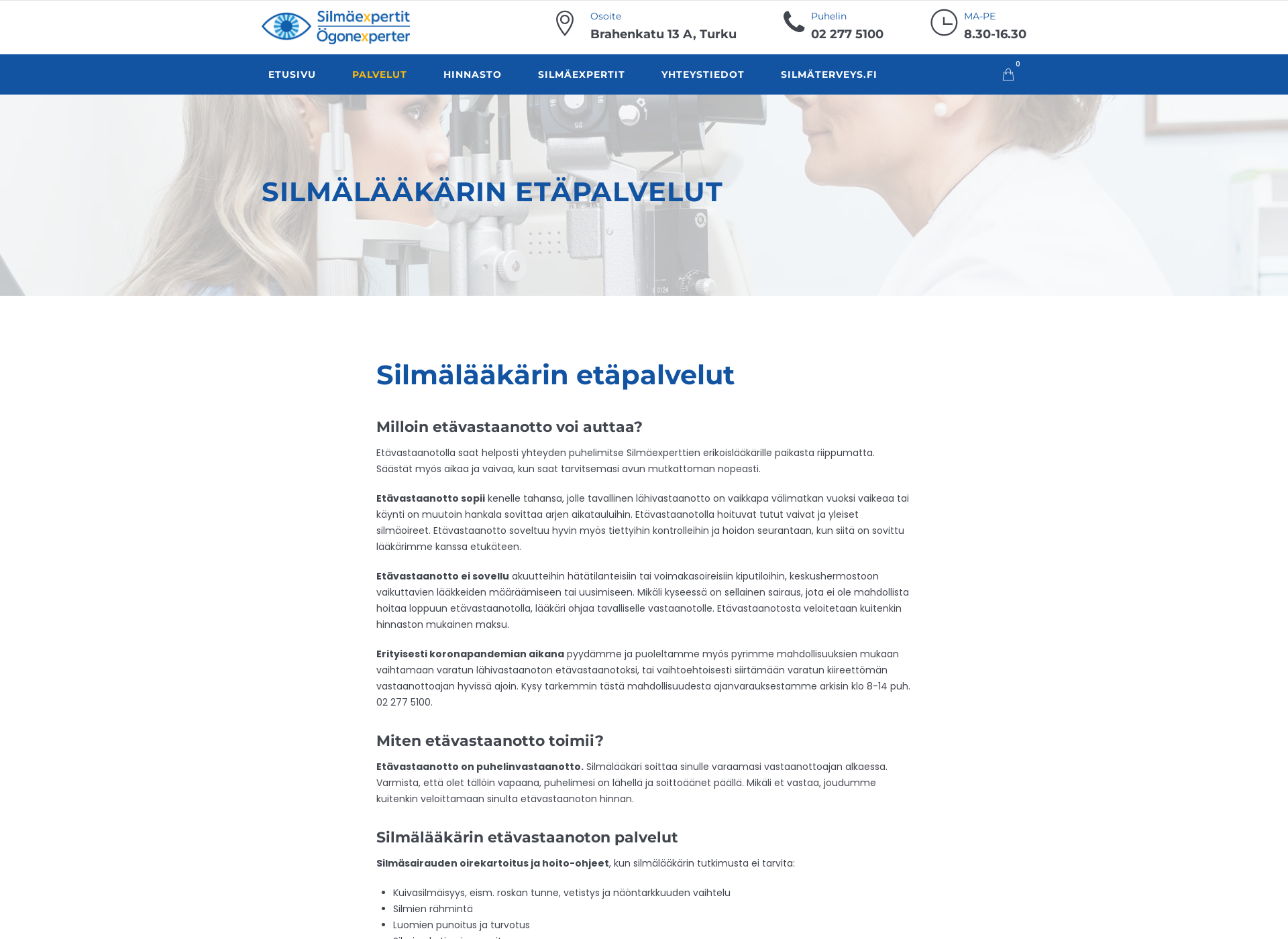 Näyttökuva etäsilmälääkäri.fi