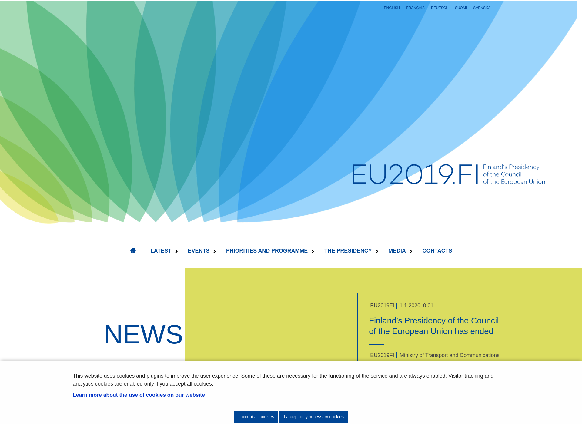 Screenshot for eu2019.fi
