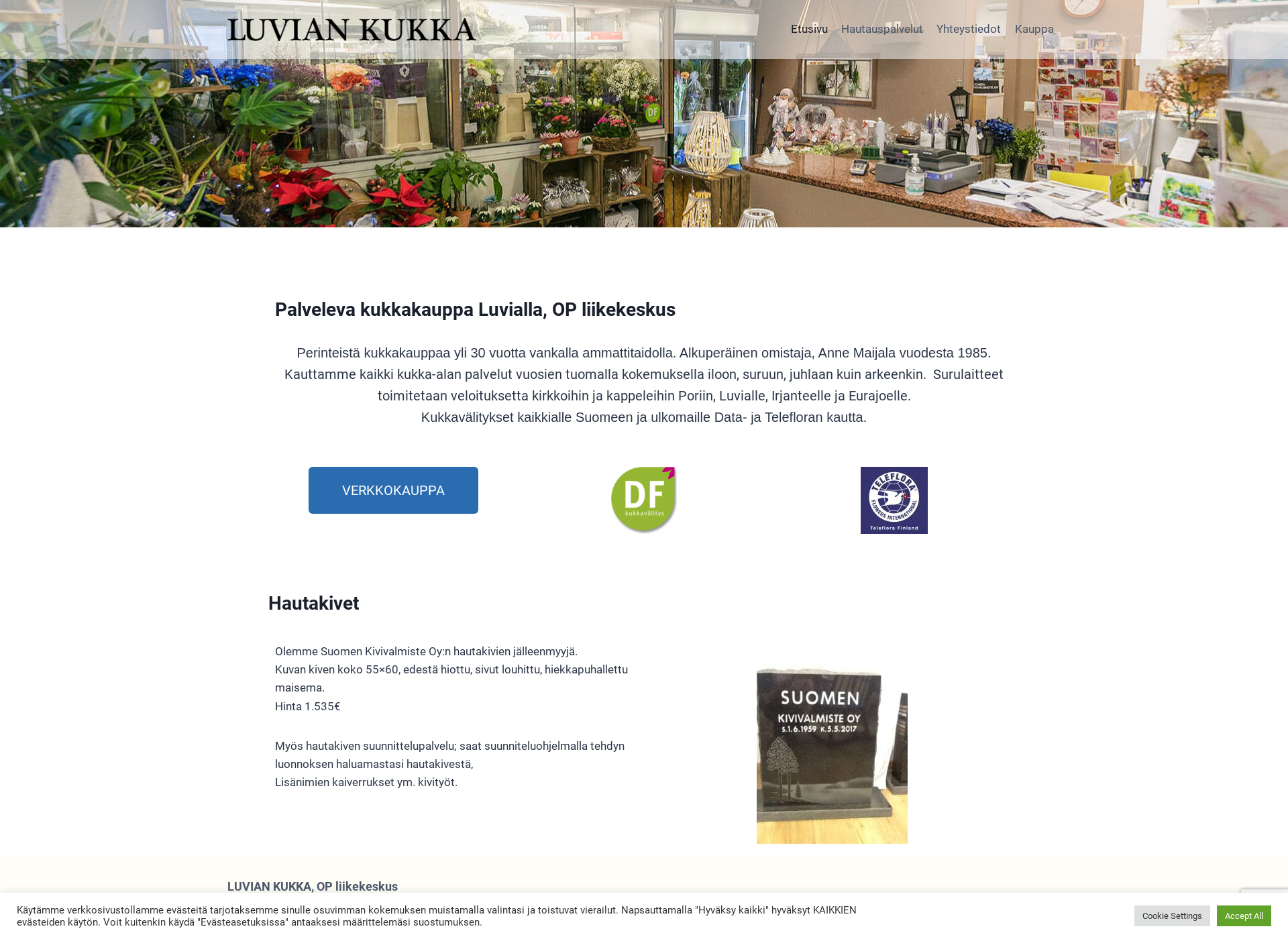 Screenshot for eurajoenkukka.fi