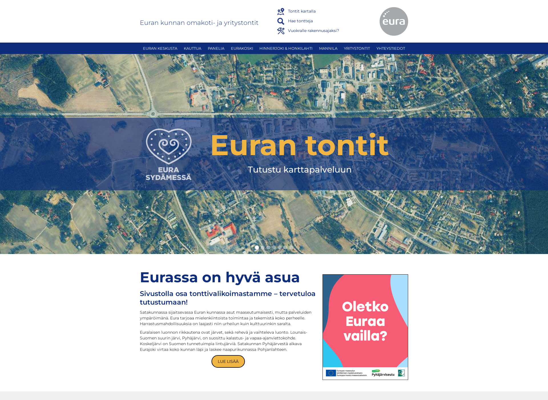 Screenshot for eurantontit.fi