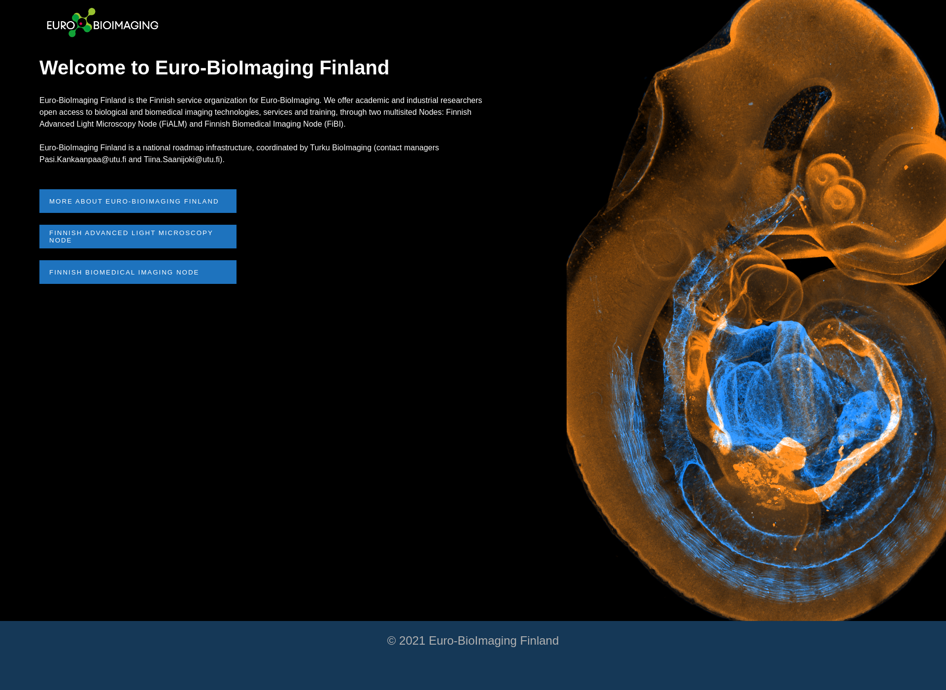 Skärmdump för eurobioimaging.fi