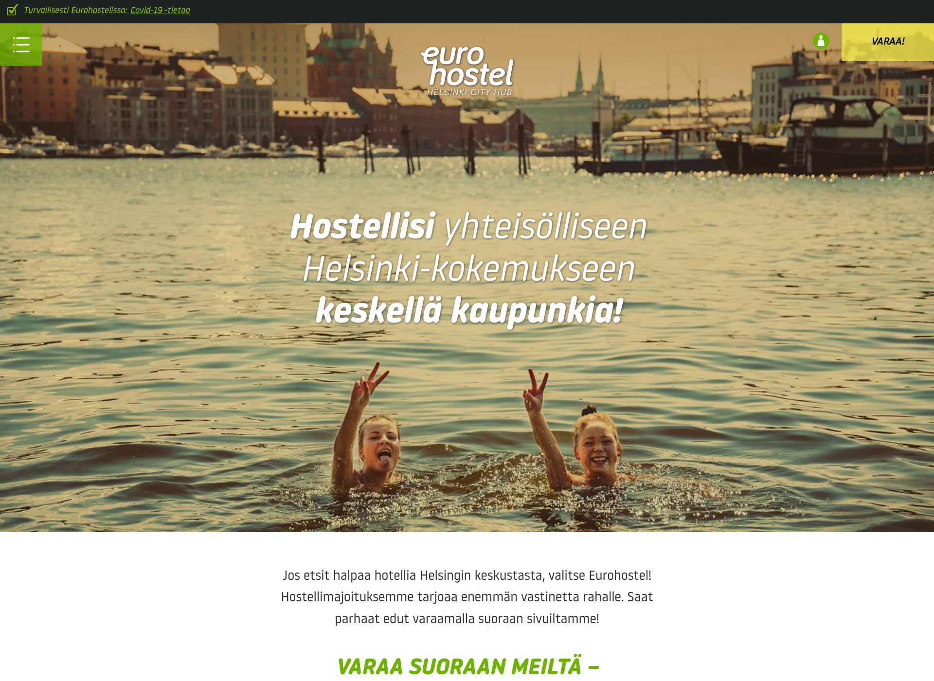 Screenshot for eurohostel.fi