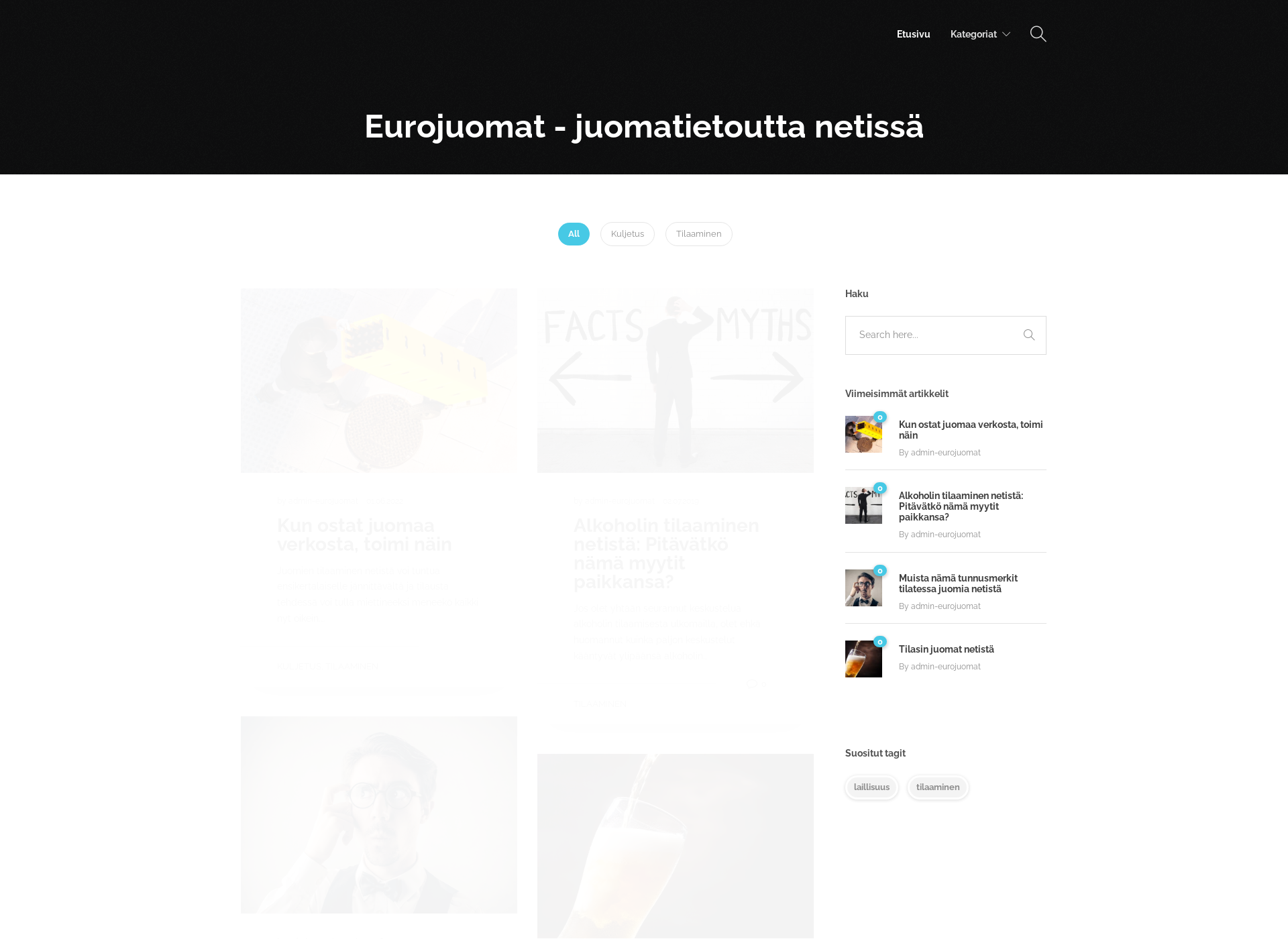 Screenshot for eurojuomat.fi