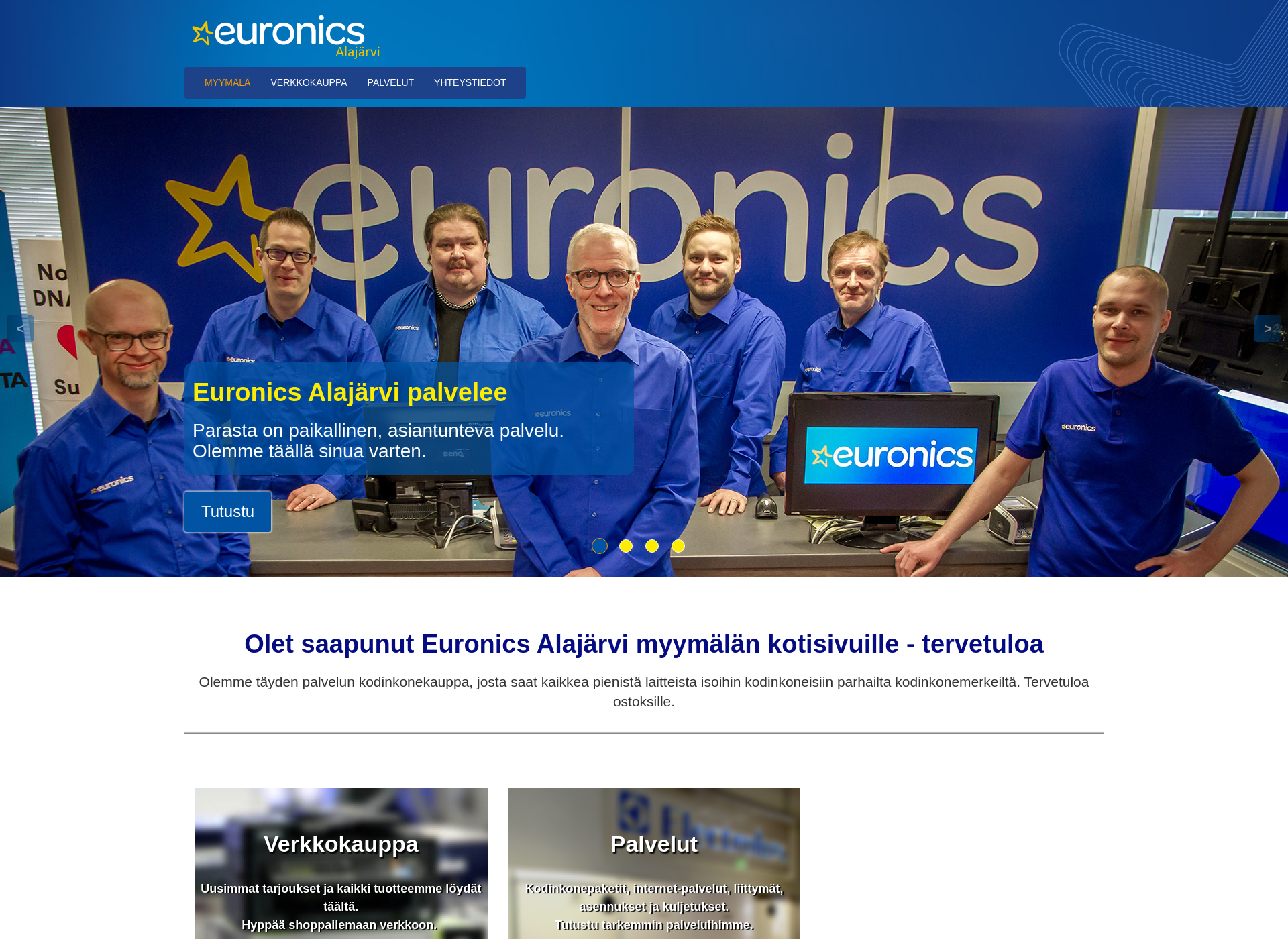 Skärmdump för euronics-alajarvi.fi
