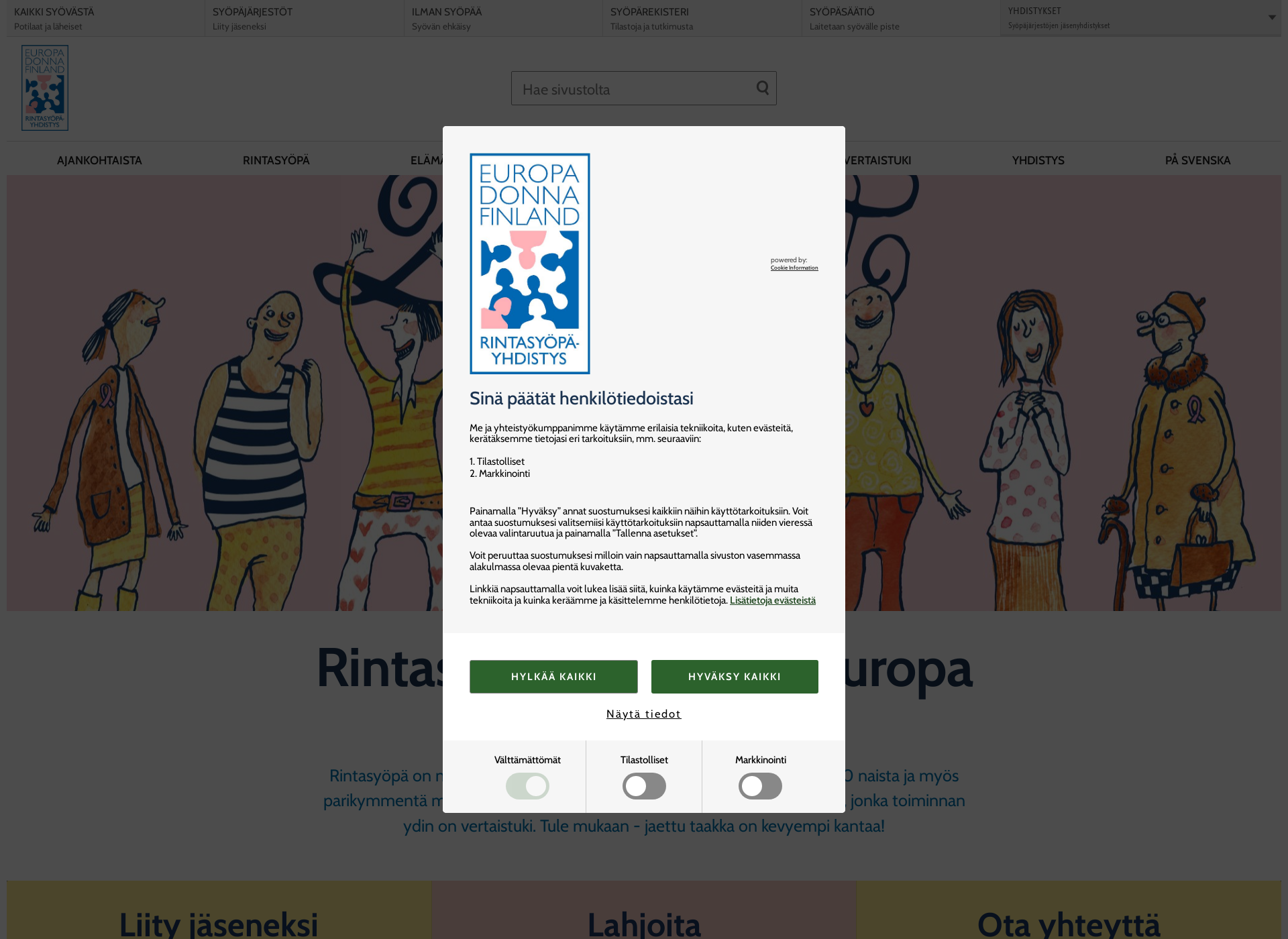 Screenshot for europadonna.fi