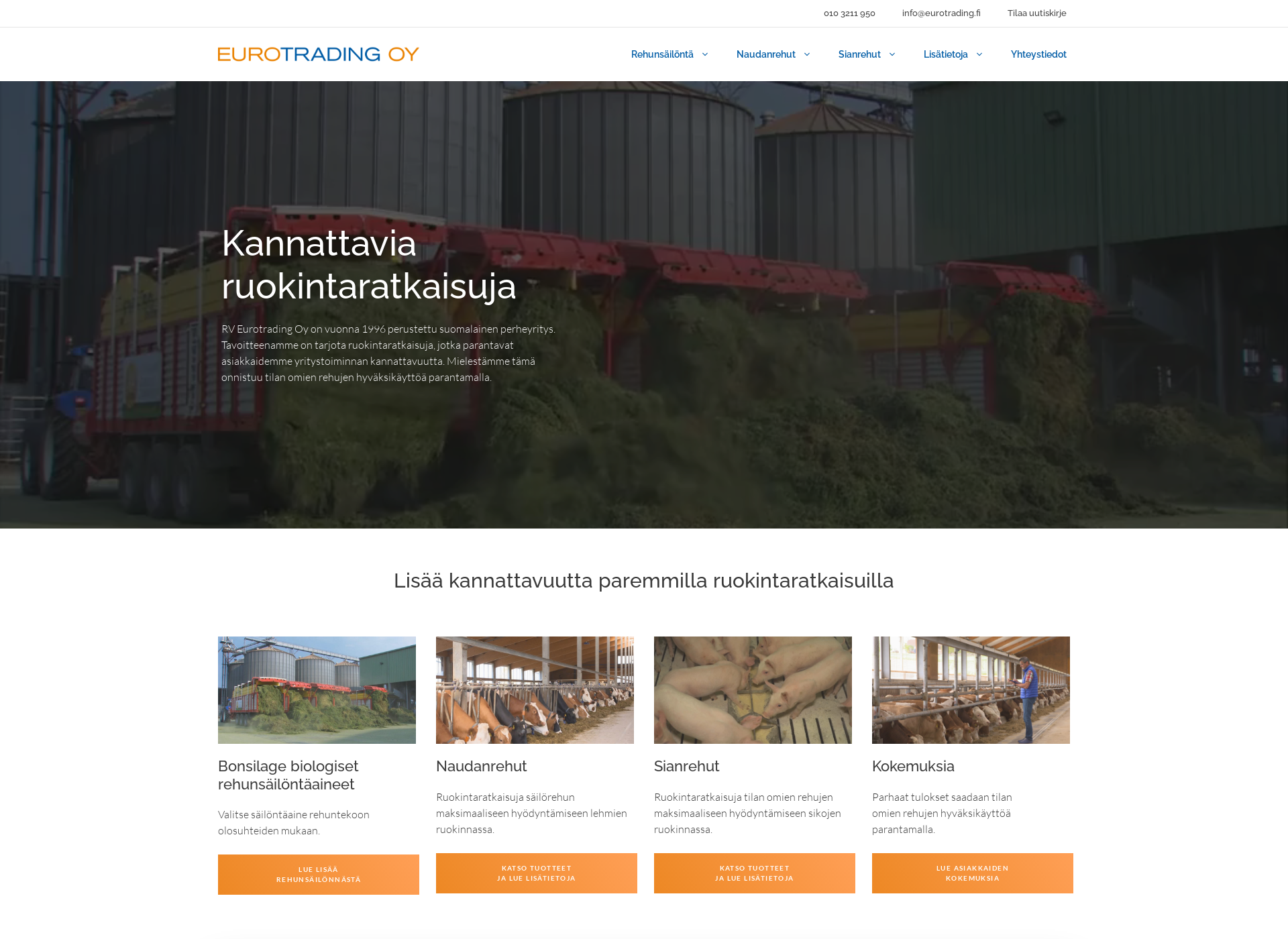 Skärmdump för eurotrading.fi