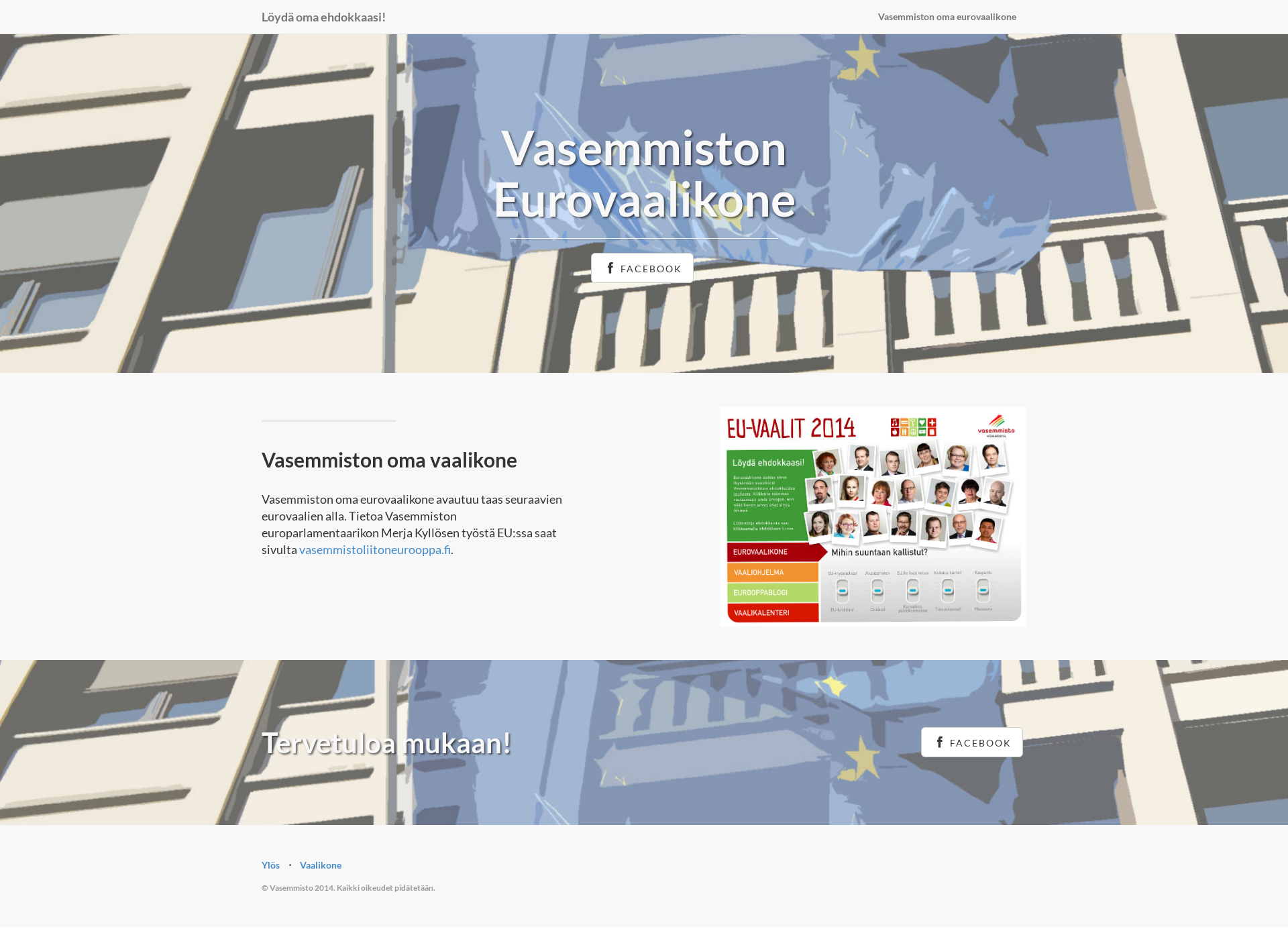 Skärmdump för eurovaalikone.fi