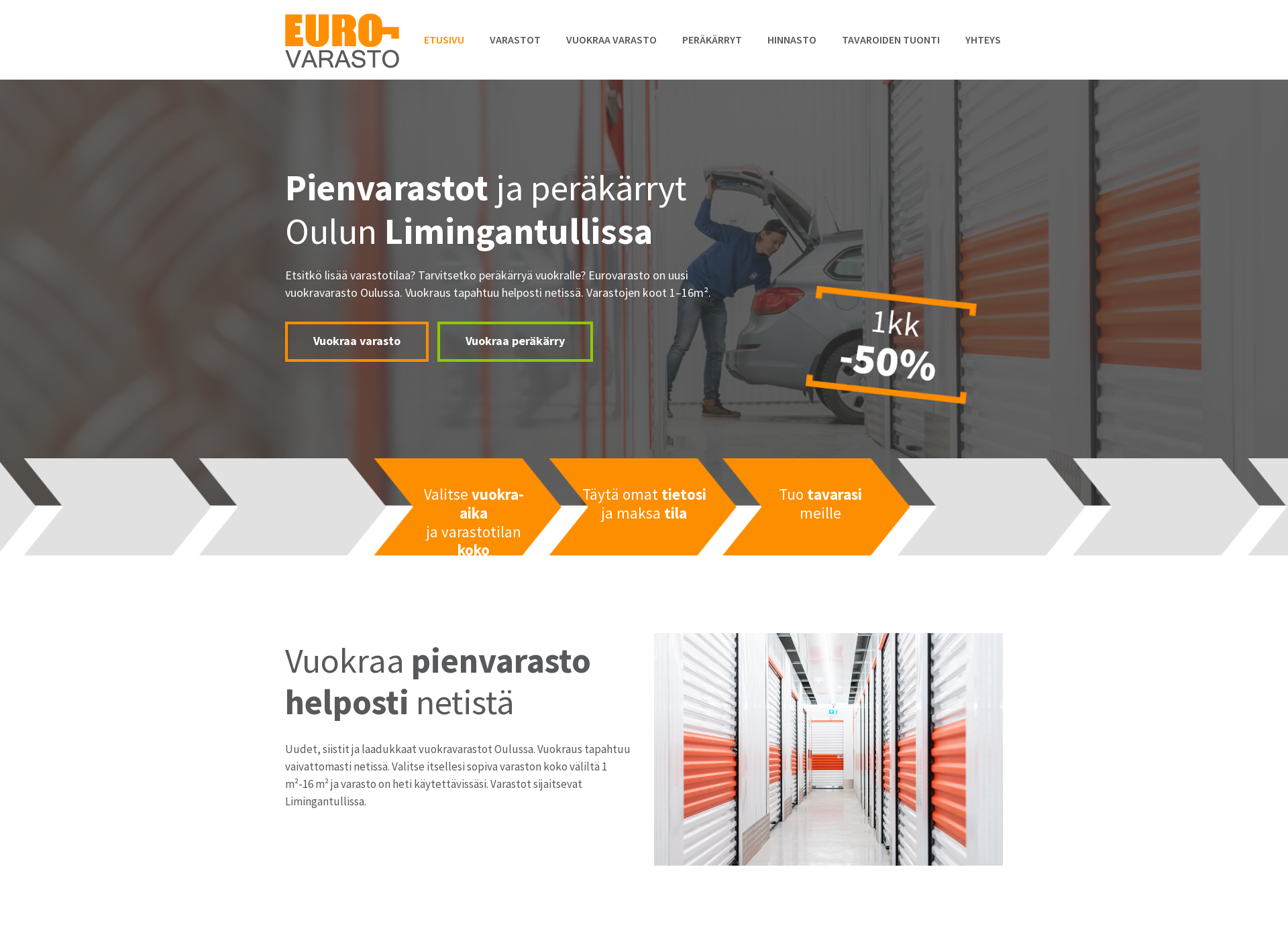 Skärmdump för eurovarasto.fi