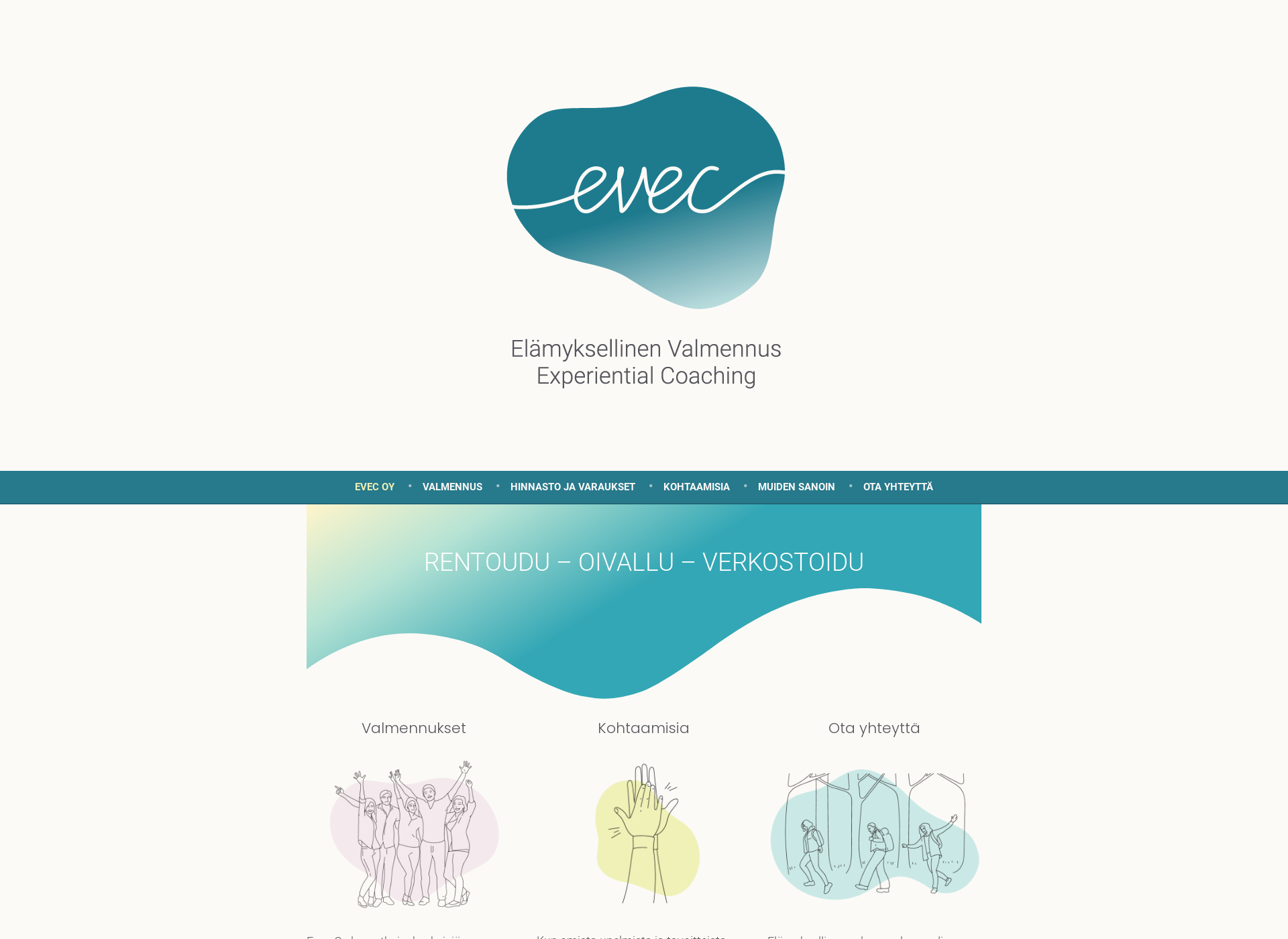 Skärmdump för evec.fi