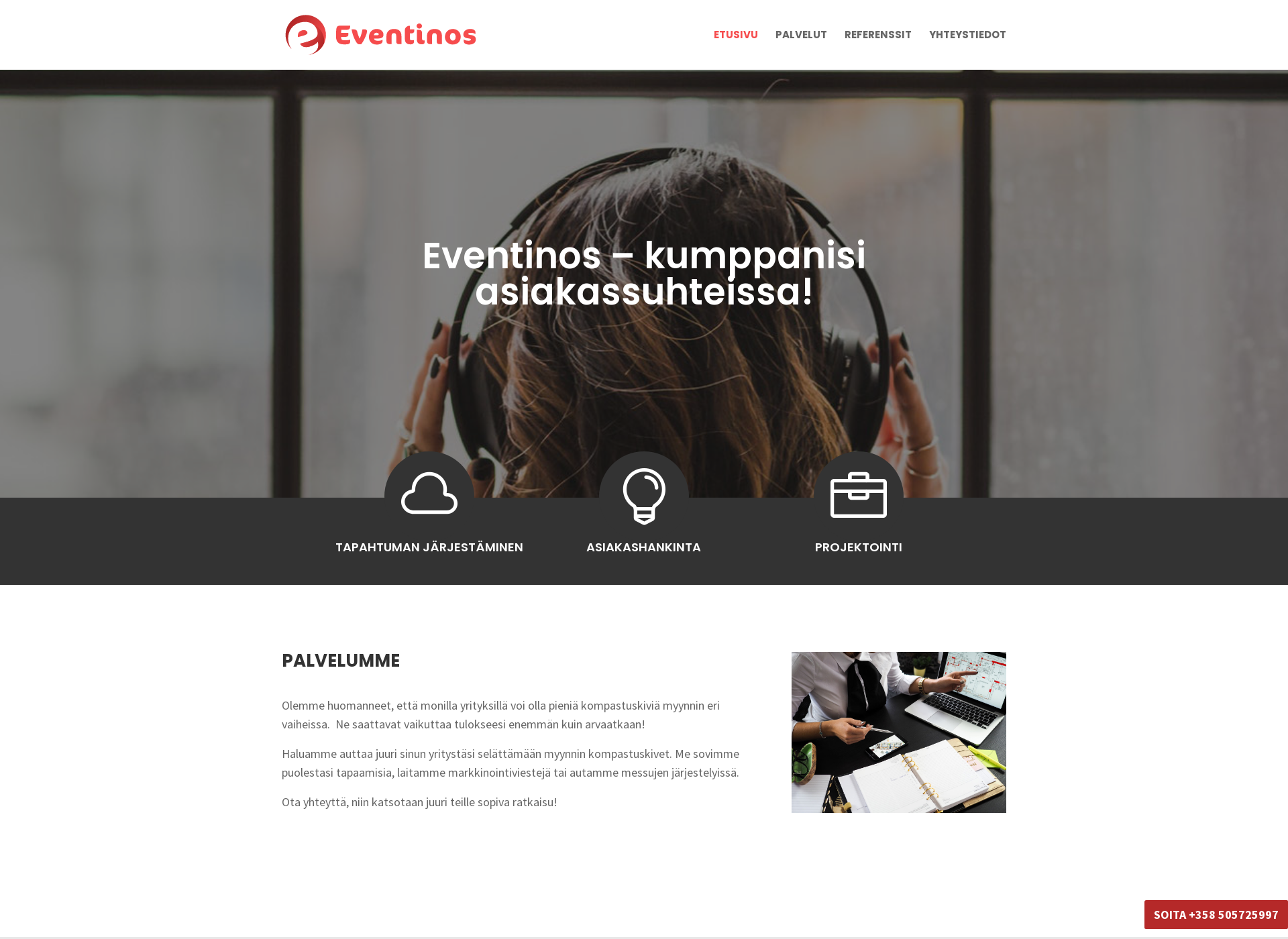 Screenshot for eventinos.fi